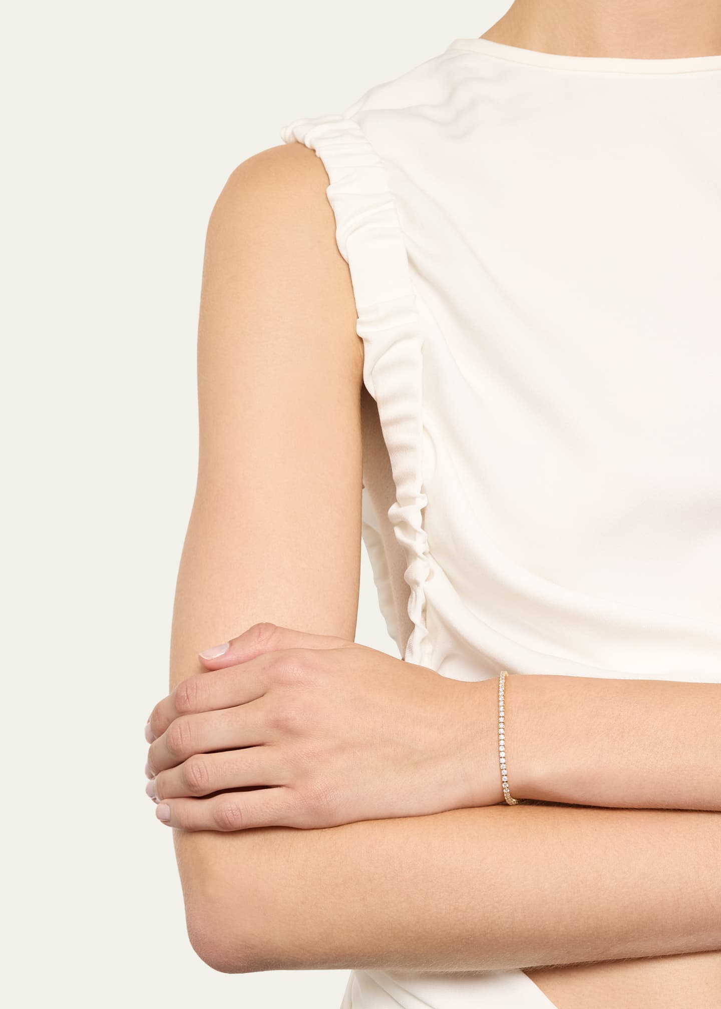 Monica Rich Kosann Bezel-Set Diamond Tennis Bracelet Image 2 of 4