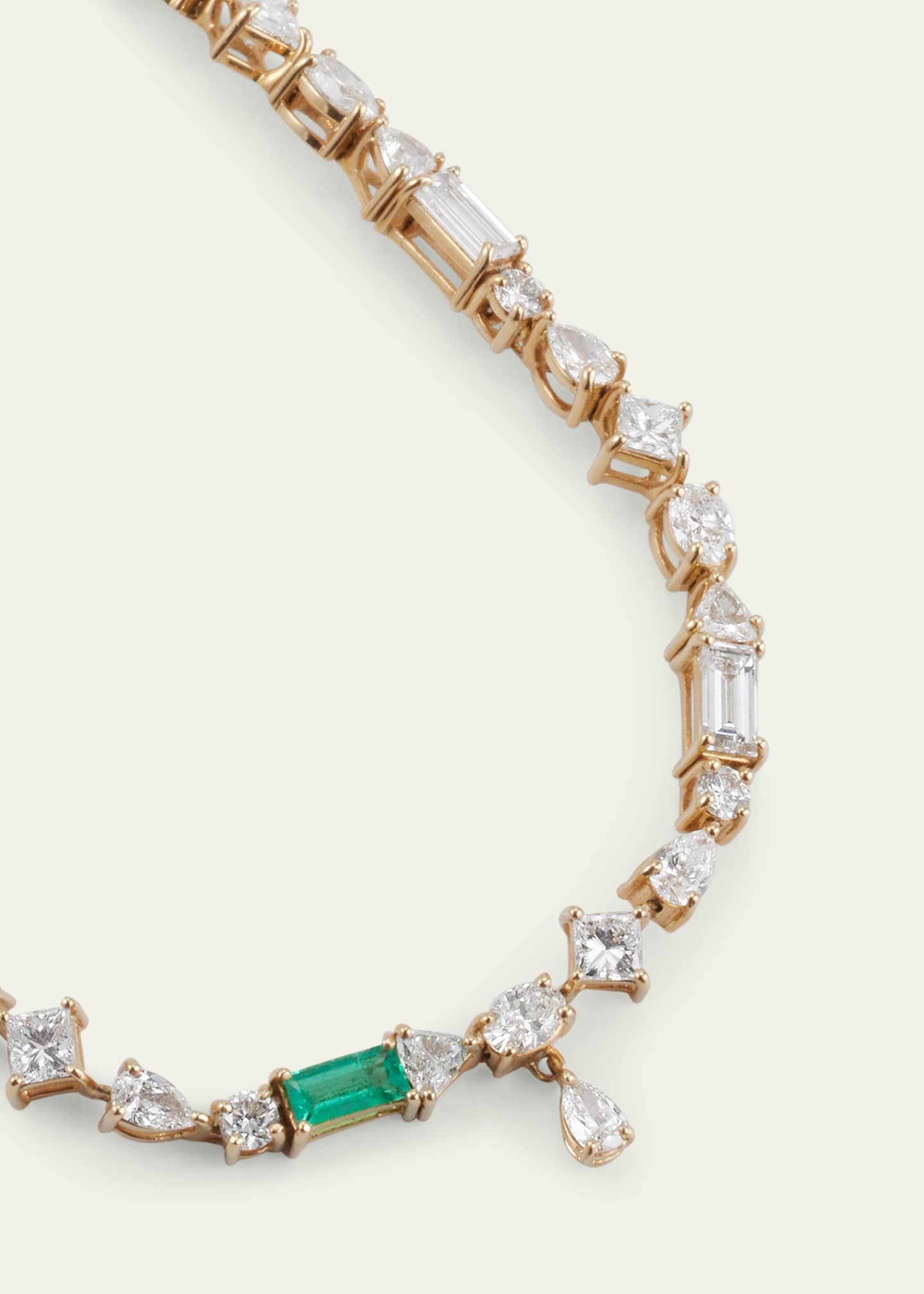 Monica Rich Kosann 18K Yellow Gold Fancy Cut Diamond Tennis Bracelet Image 3 of 4