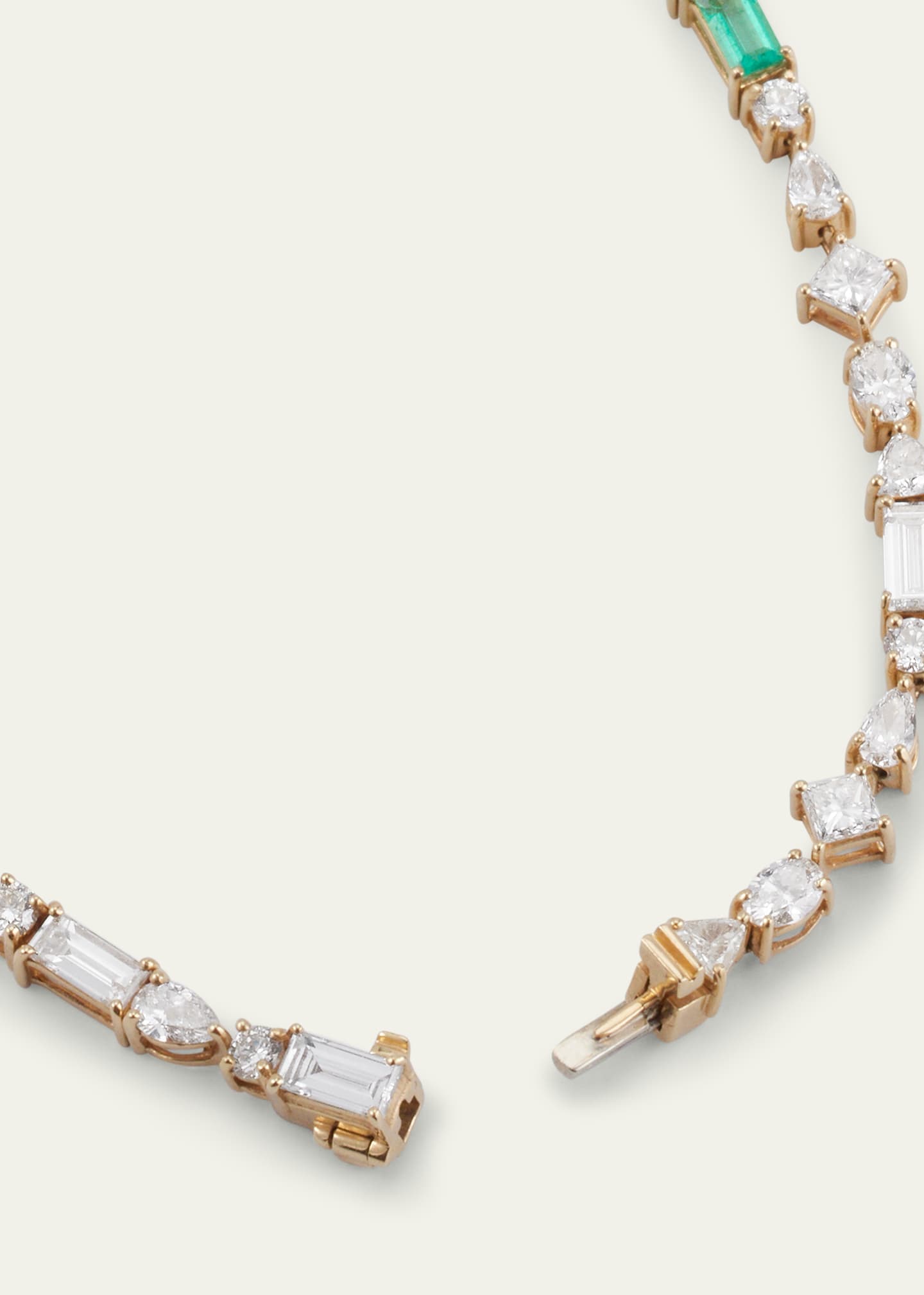 Monica Rich Kosann 18K Yellow Gold Fancy Cut Diamond Tennis Bracelet Image 4 of 4