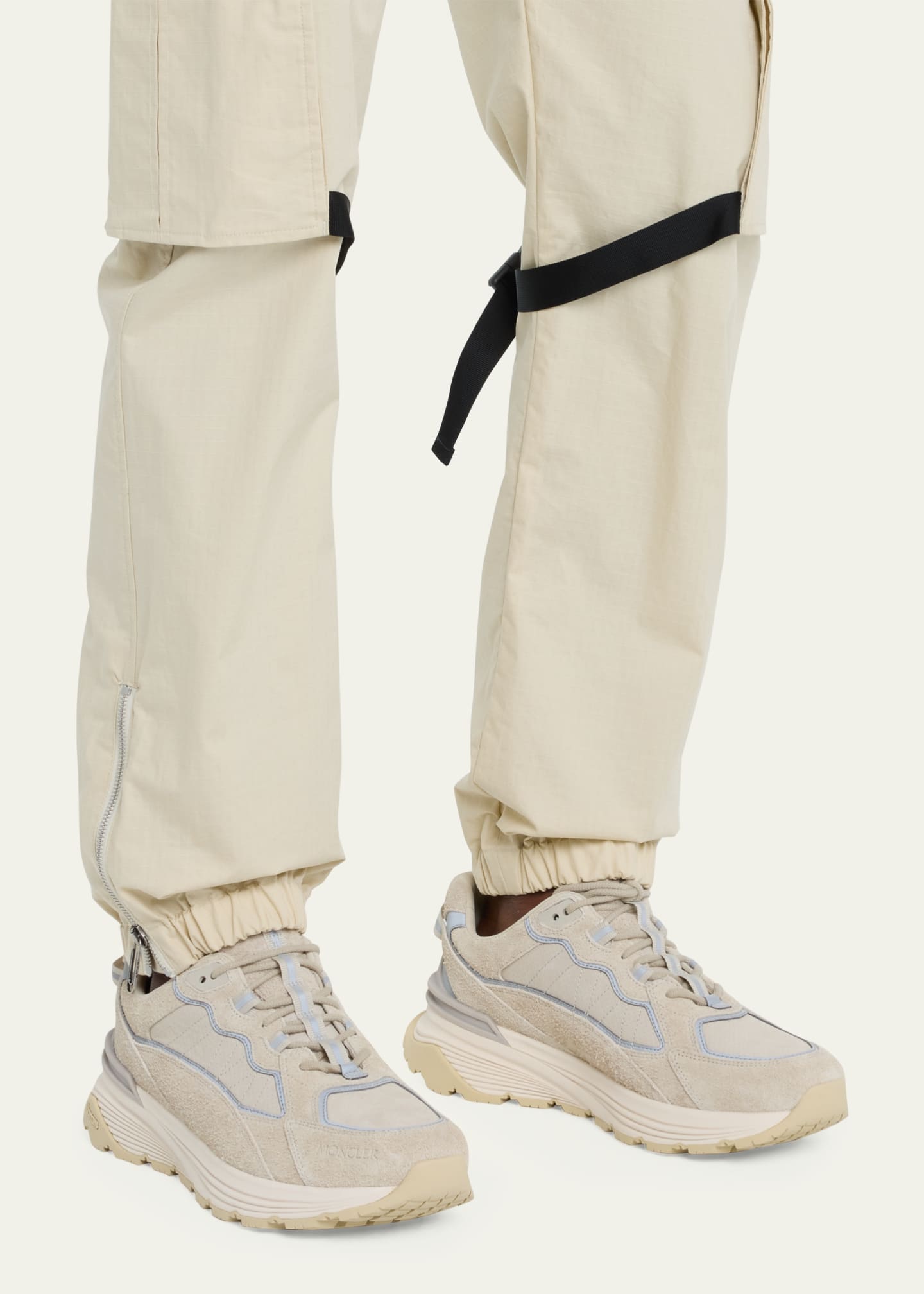 Moncler Men's Lite Runner Leather Low Top Sneakers - Bergdorf Goodman