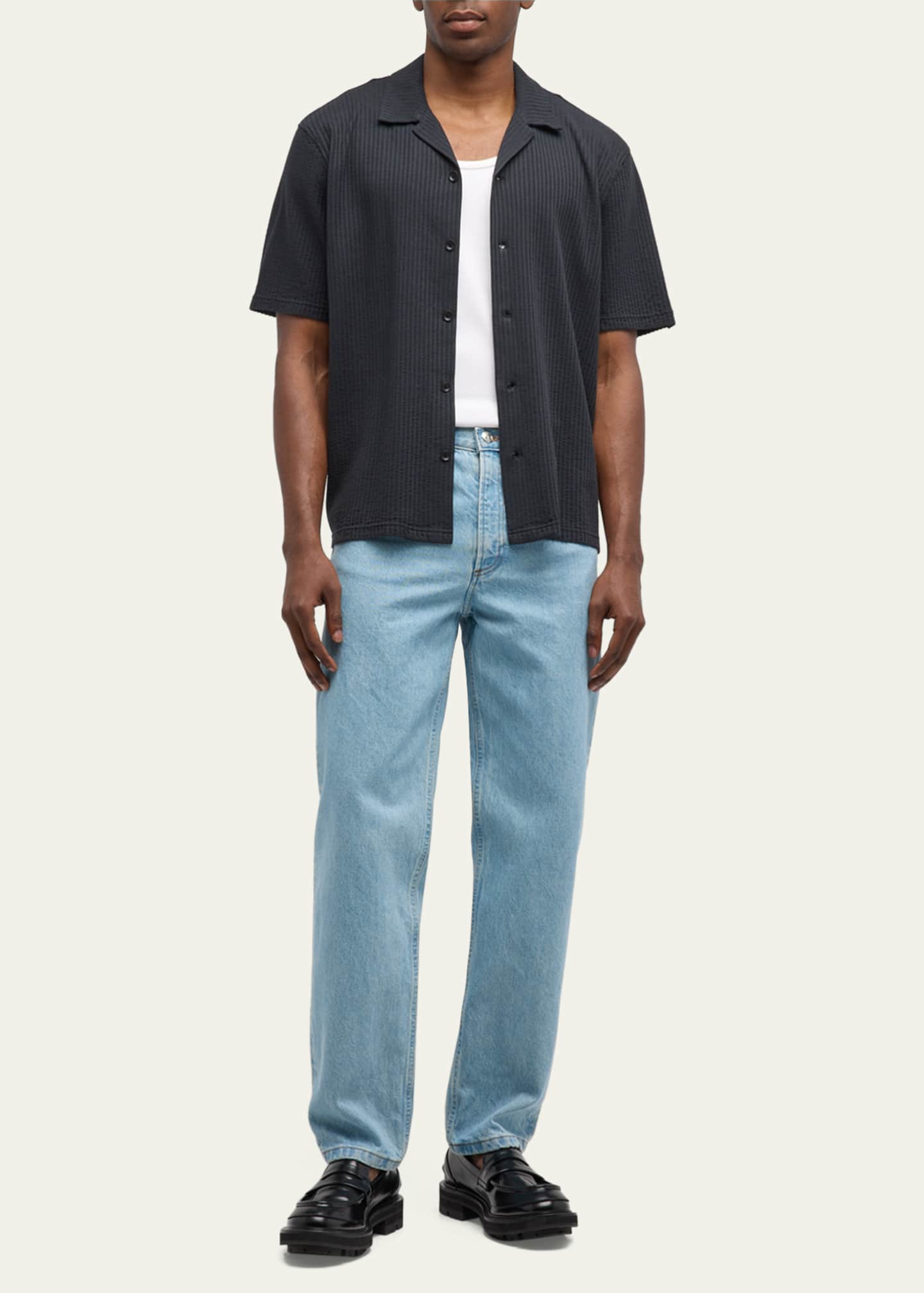 Rag & Bone Men's Avery Seersucker Camp Shirt Image 2 of 5