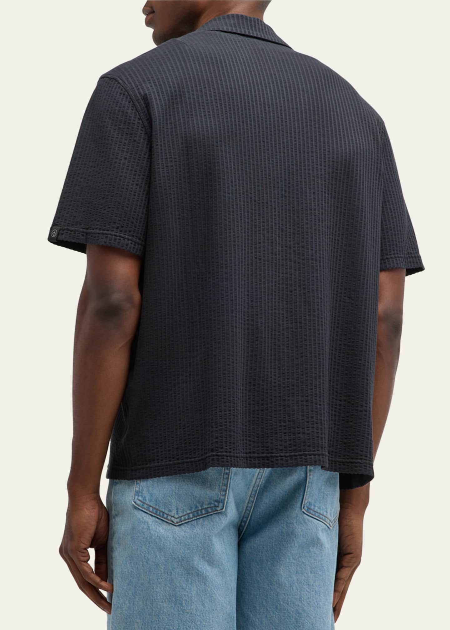 Rag & Bone Men's Avery Seersucker Camp Shirt Image 3 of 5