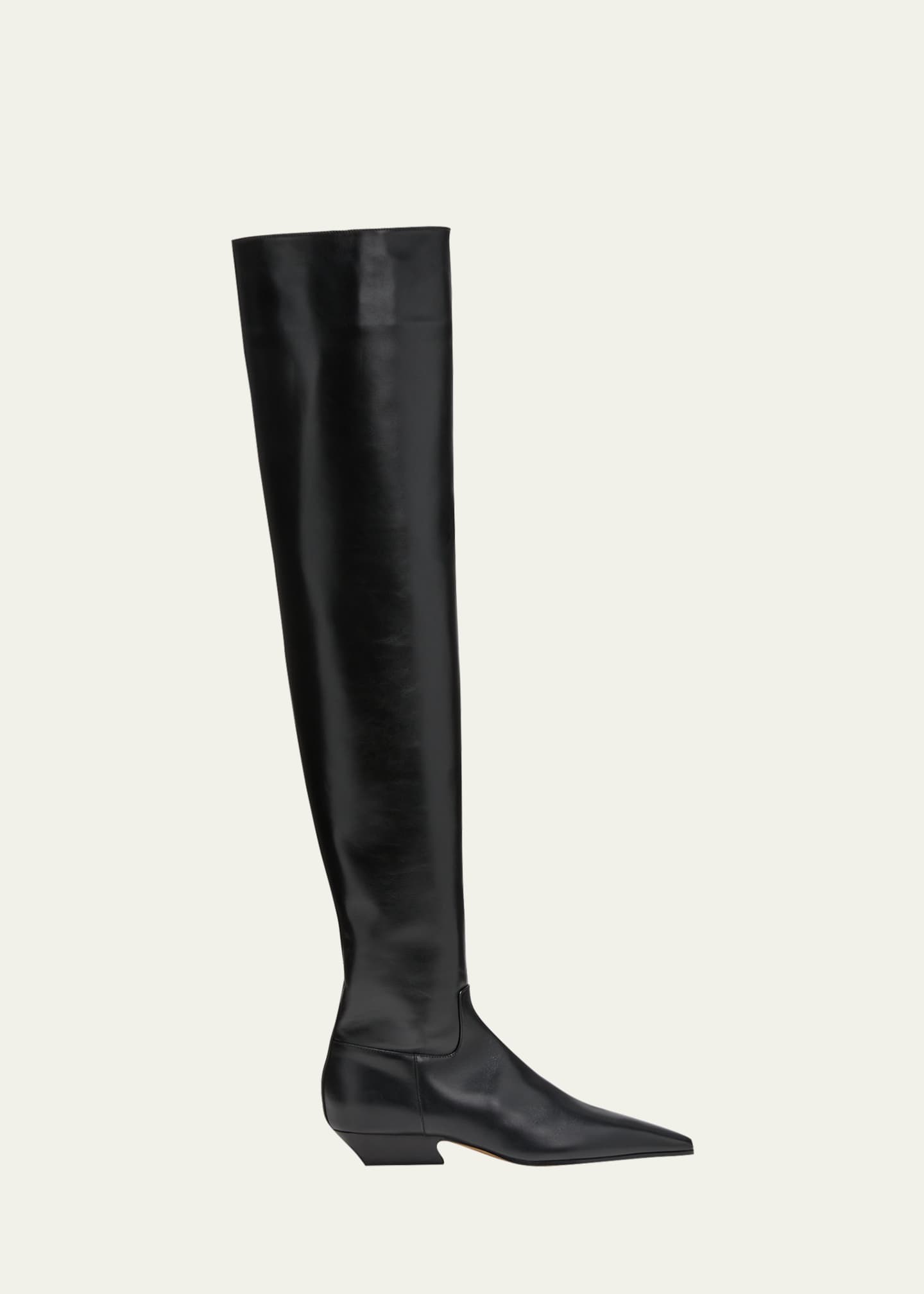 Khaite Marfa Calfskin Over The Knee Boots Bergdorf Goodman