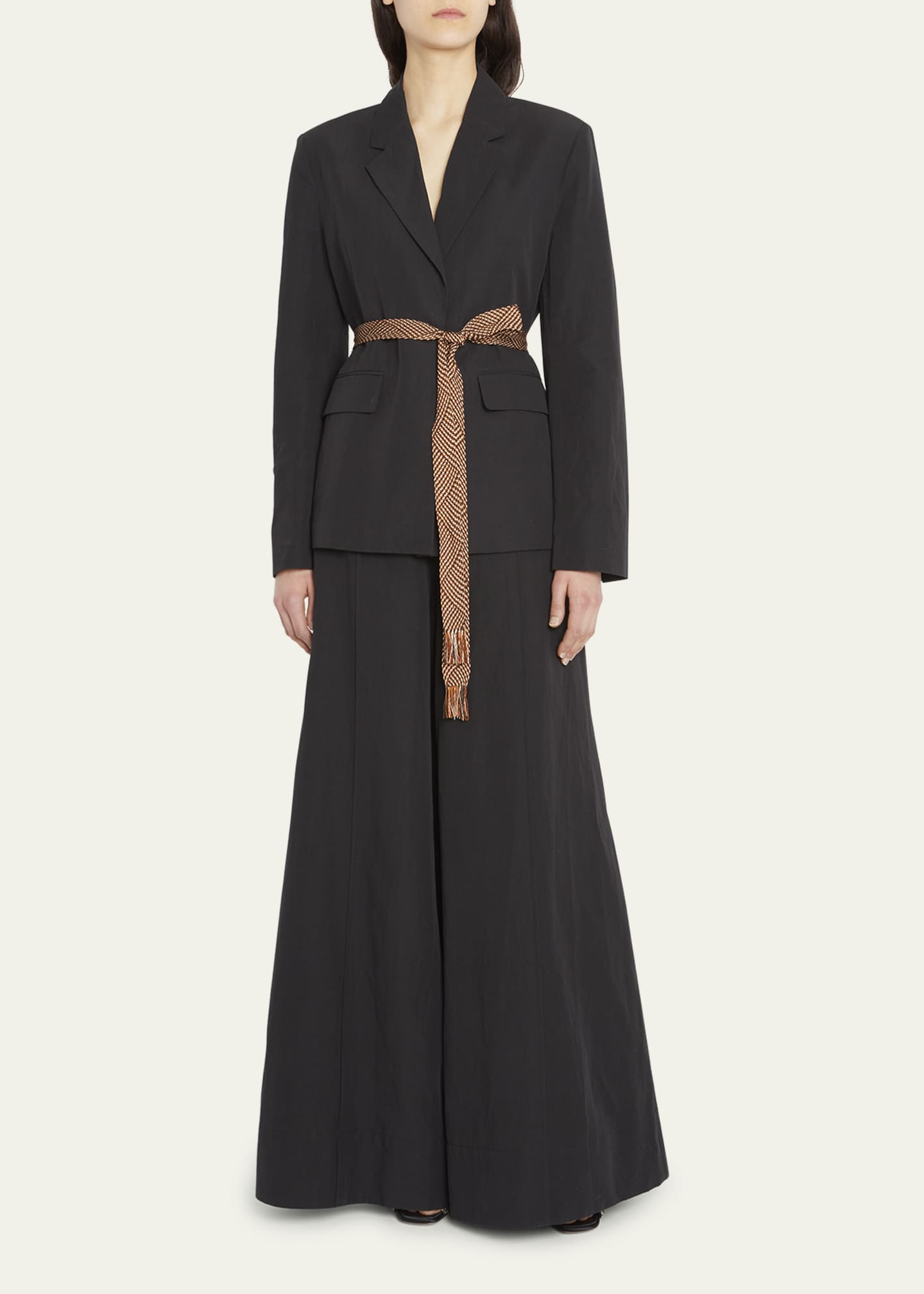 Ulla Johnson Ellery Suiting Jacket with Scarf Belt Bergdorf Goodman