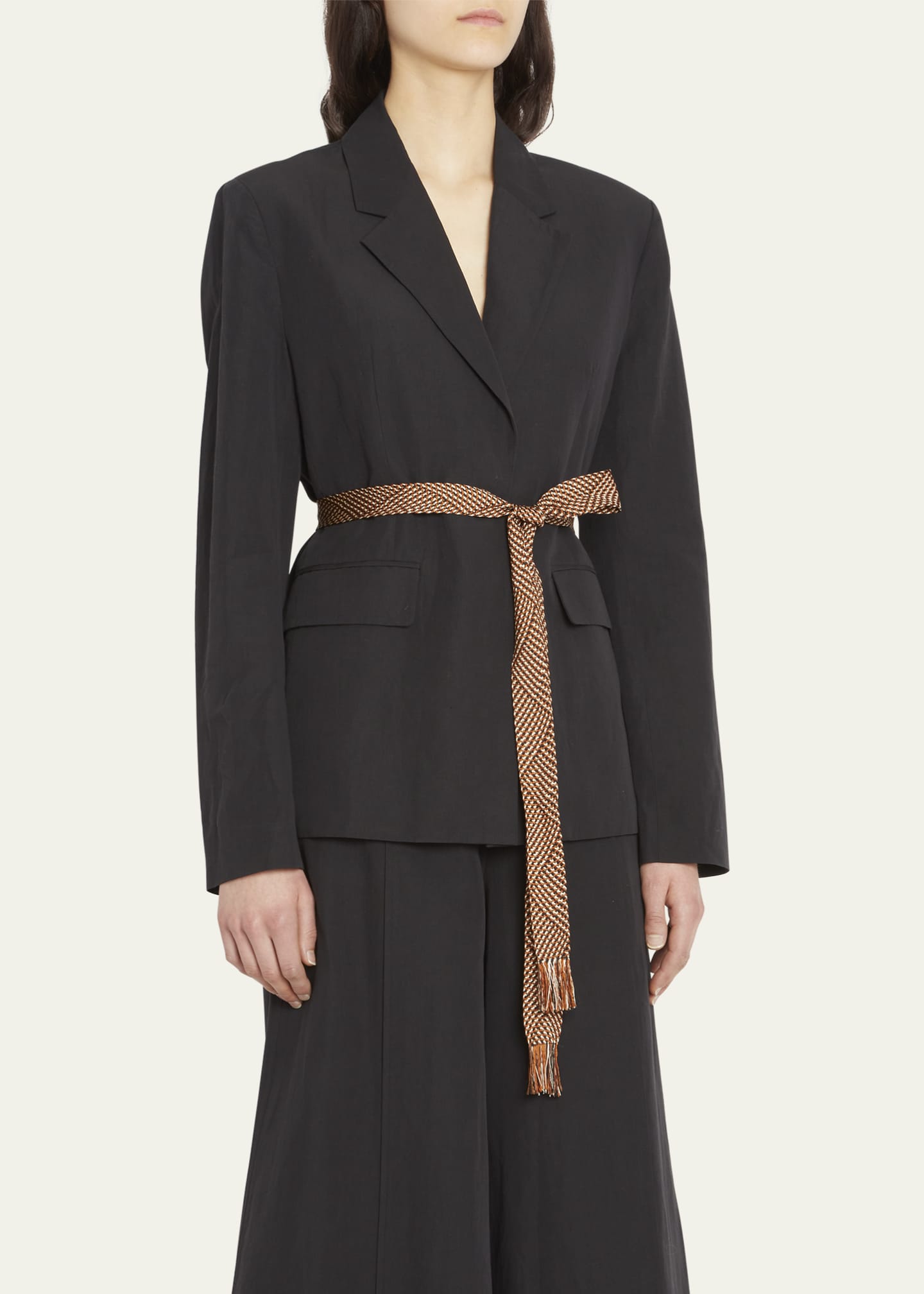 Ulla Johnson Ellery Suiting Jacket with Scarf Belt Bergdorf Goodman