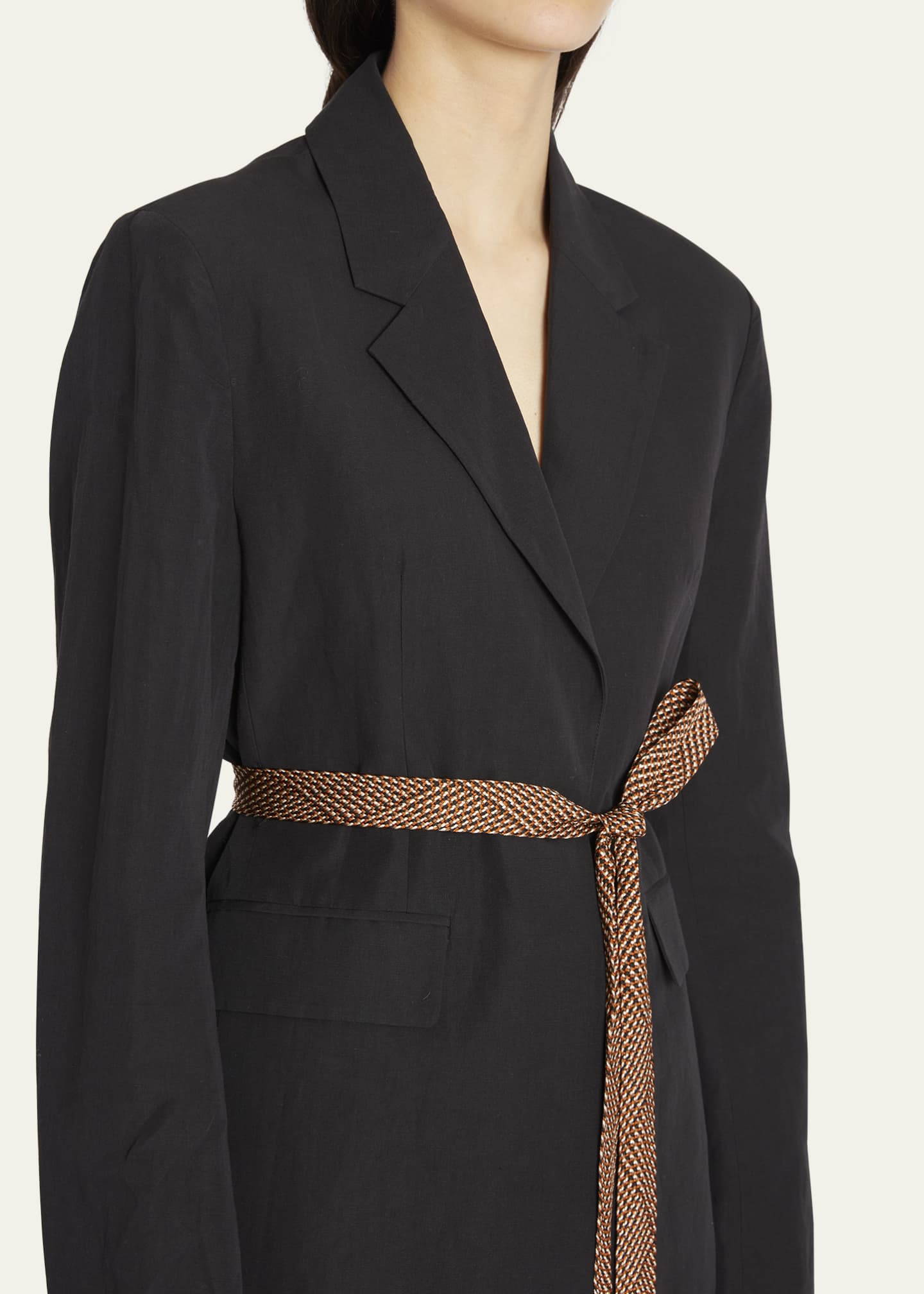 Ulla Johnson Ellery Suiting Jacket with Scarf Belt Bergdorf Goodman