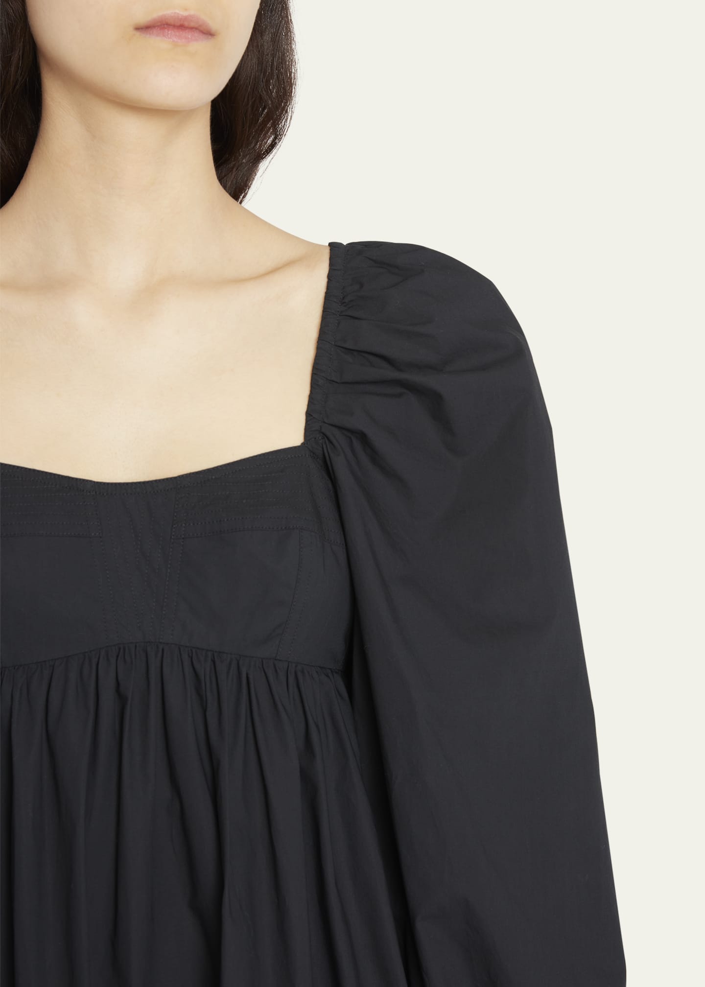 Ulla Johnson Alita PuffSleeve Poplin Mini Dress Bergdorf Goodman