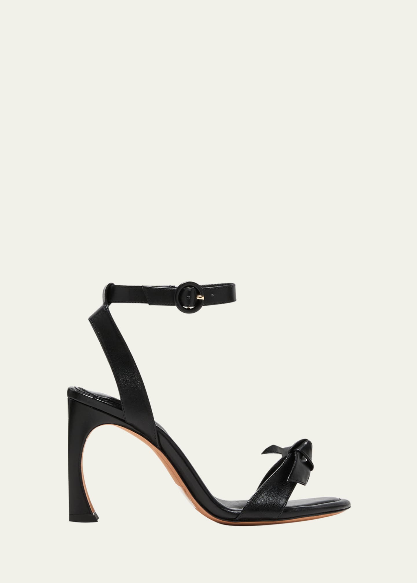 Alexandre Birman Clarita Leather Bow Ankle-Strap Sandals - Bergdorf Goodman