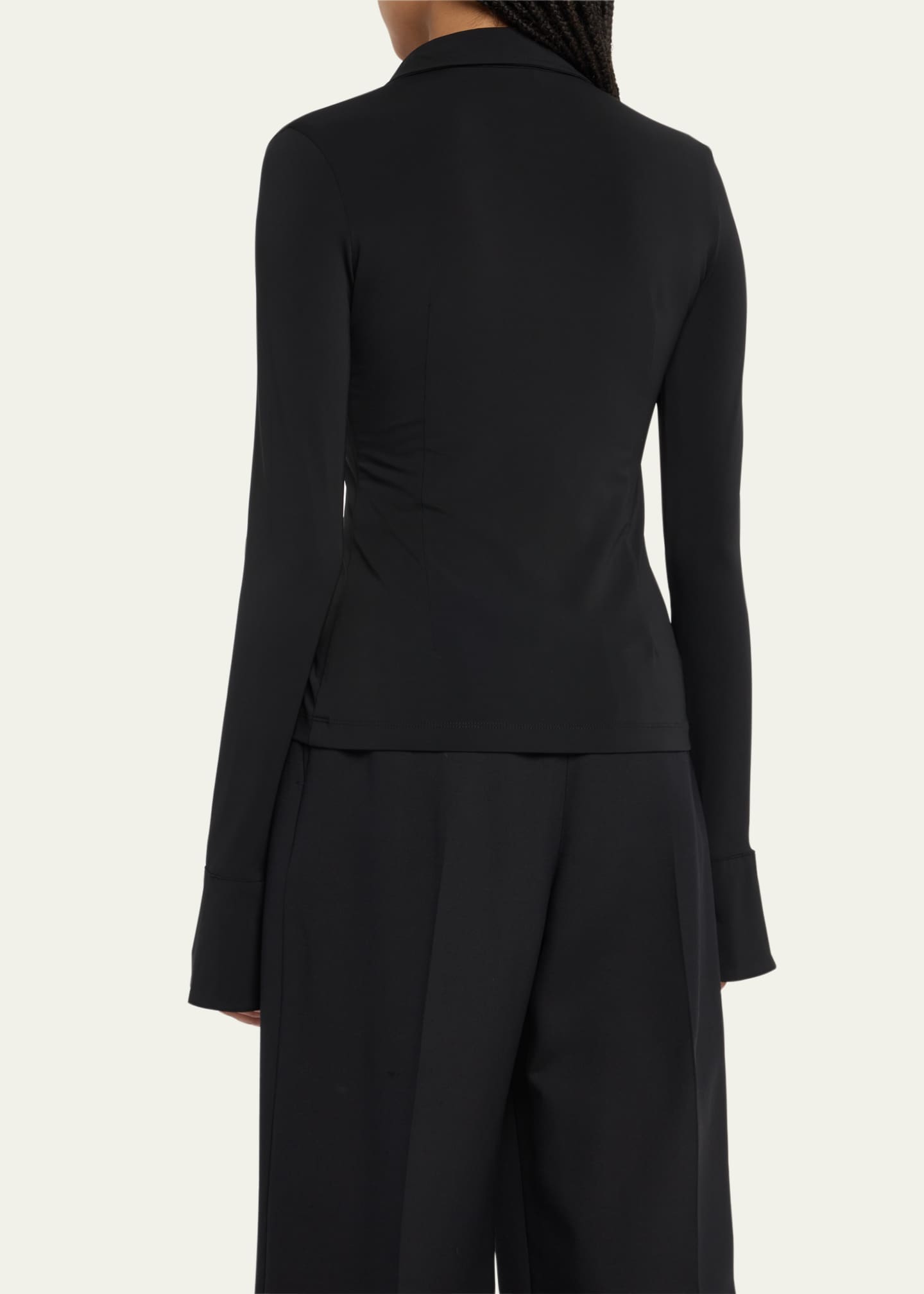 Eterne Charlie Slim Stretch Button-Front Top Image 3 of 5