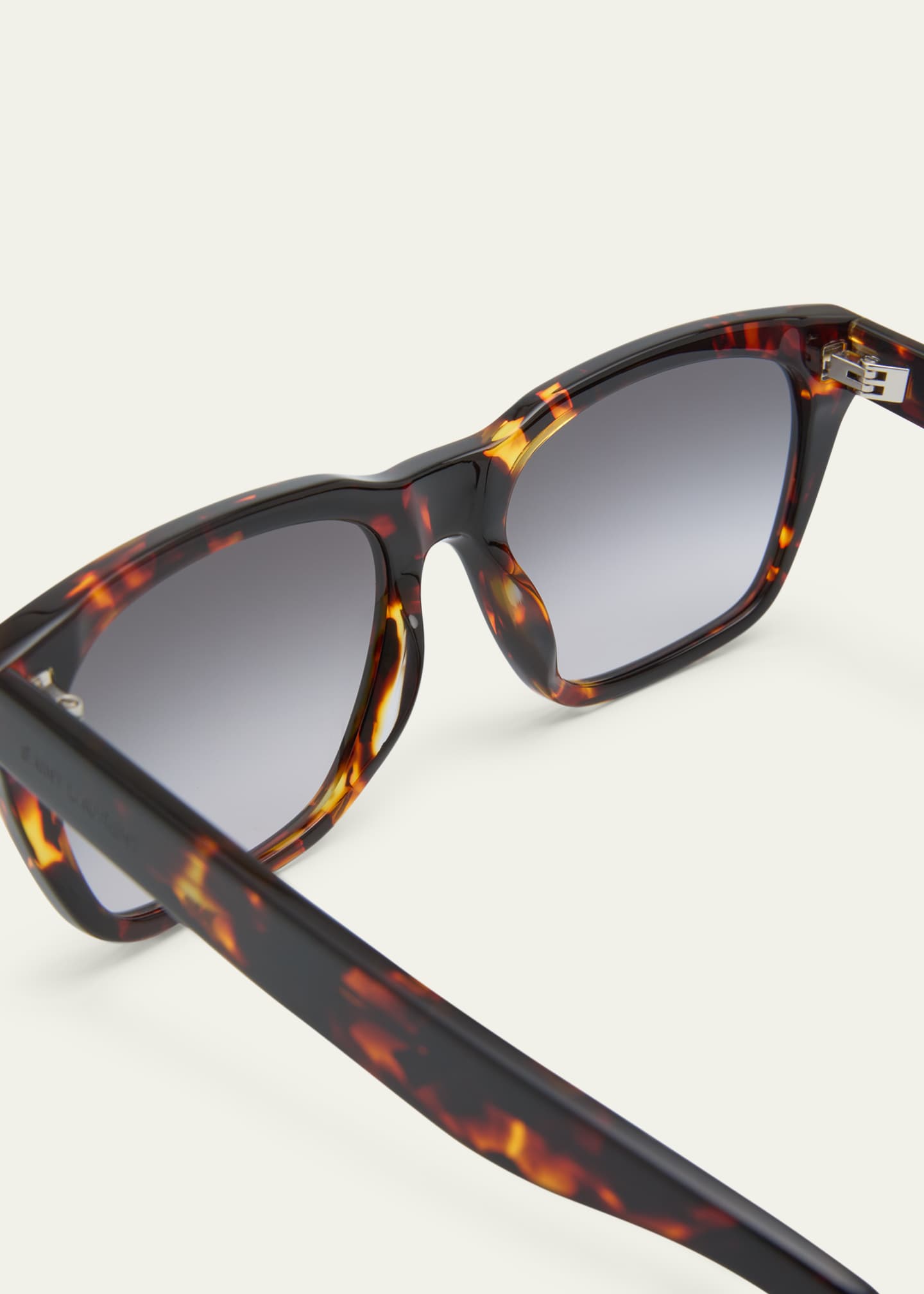 Saint Laurent Men's SL 5980 Acetate Rectangle Sunglasses Image 4 of 5