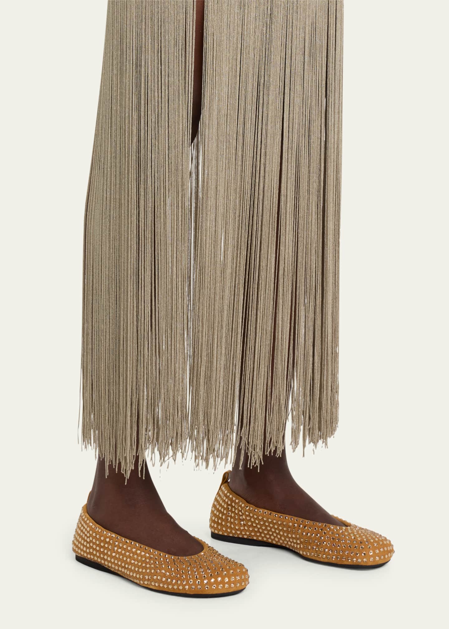 JW Anderson Crystal Suede Ballerina Flats Bergdorf Goodman