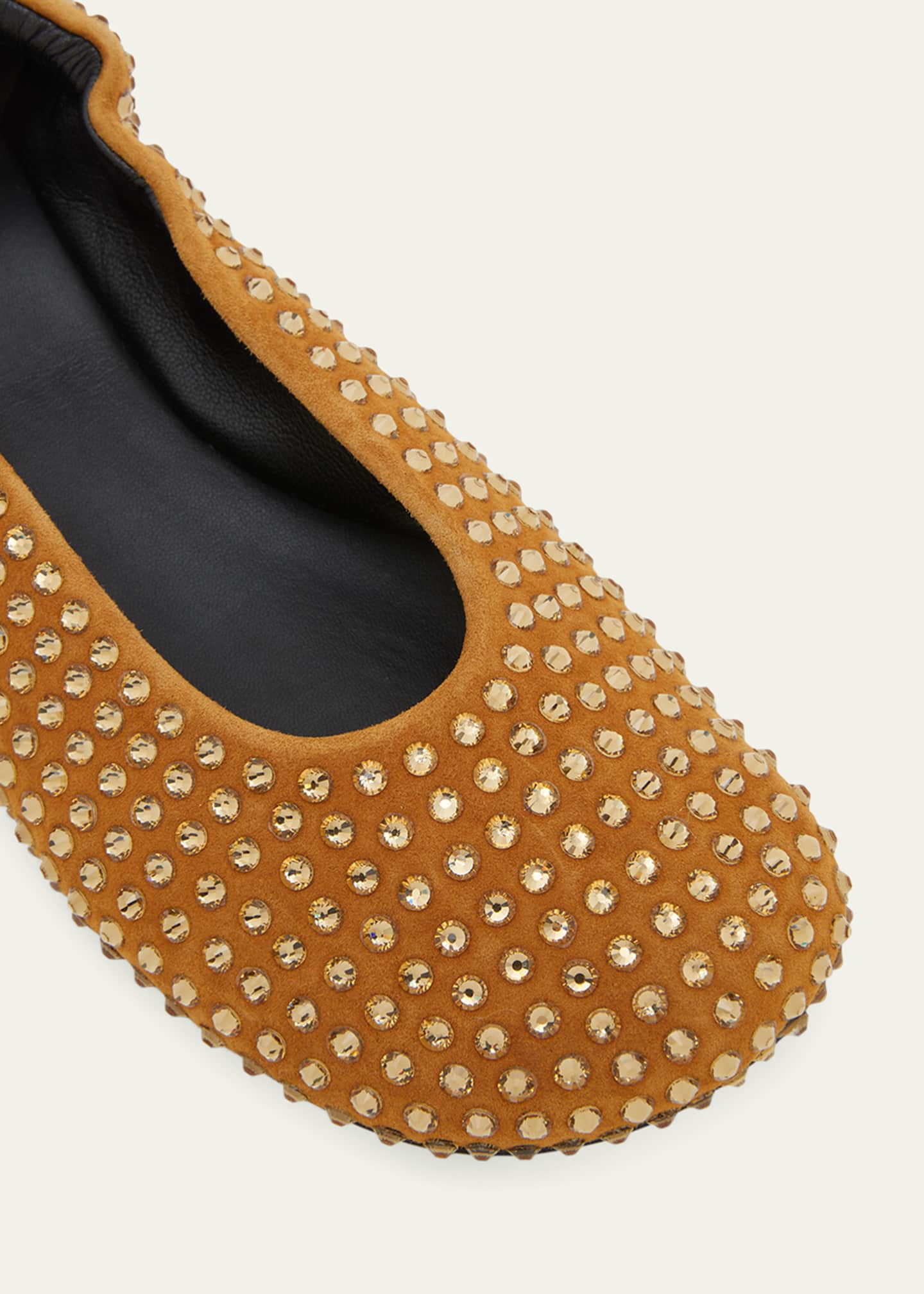 JW Anderson Crystal Suede Ballerina Flats Bergdorf Goodman