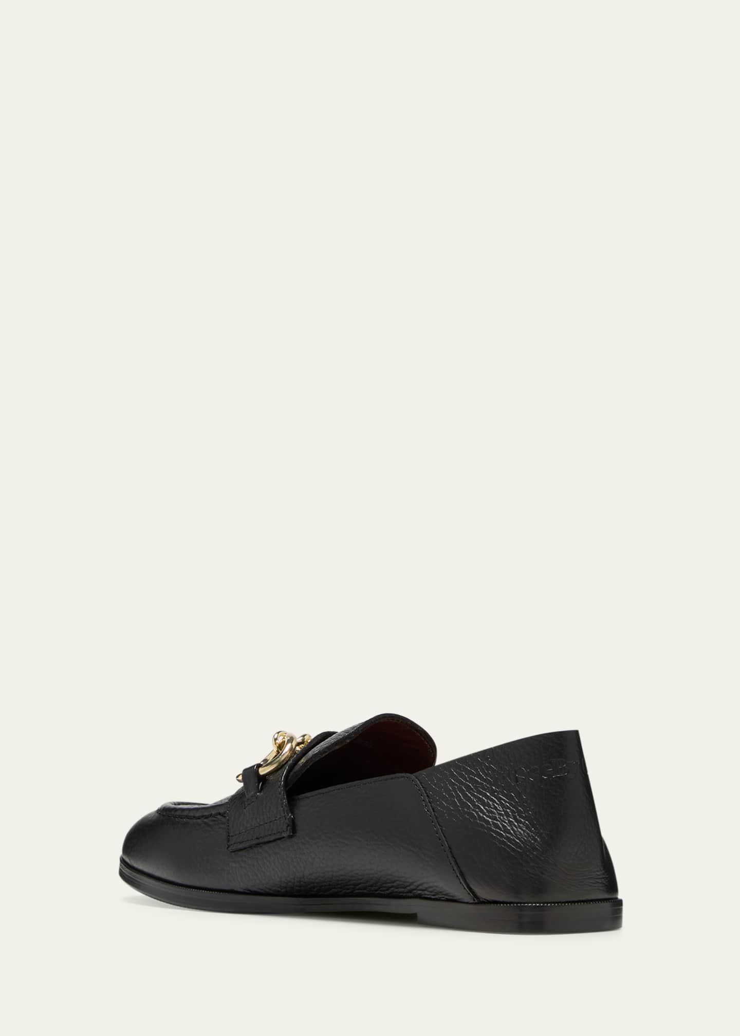 See by Chloe Aryel Leather Chain Loafers - Bergdorf Goodman