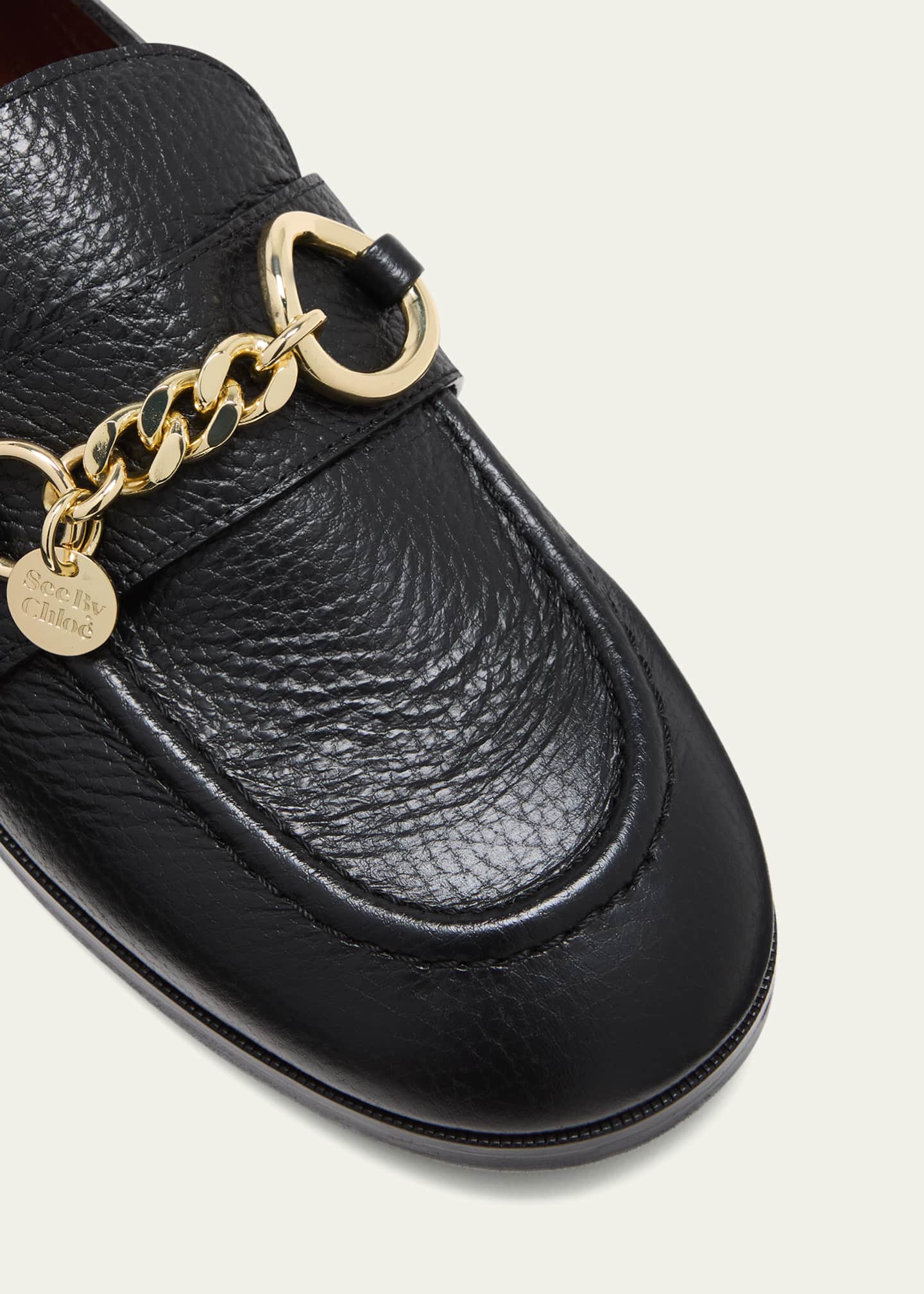 See by Chloe Aryel Leather Chain Loafers Bergdorf Goodman