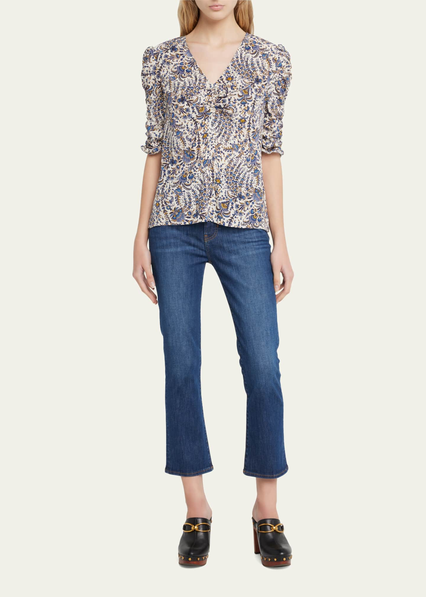 Veronica Beard Jeans Carly Kick Flare Ankle Jeans - Bergdorf Goodman