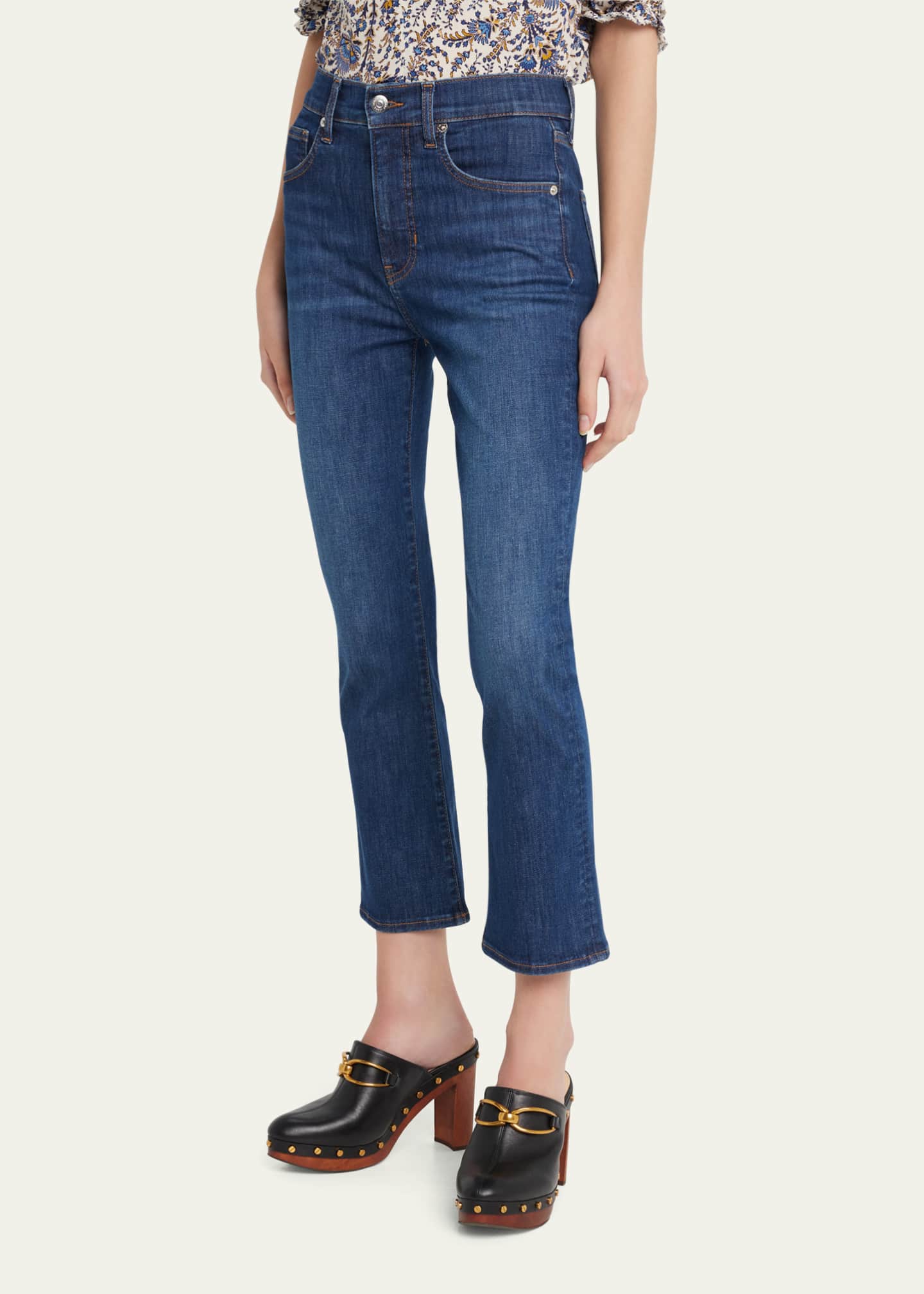 Veronica Beard Carly Kick Flare Ankle Jeans Image 4 of 5