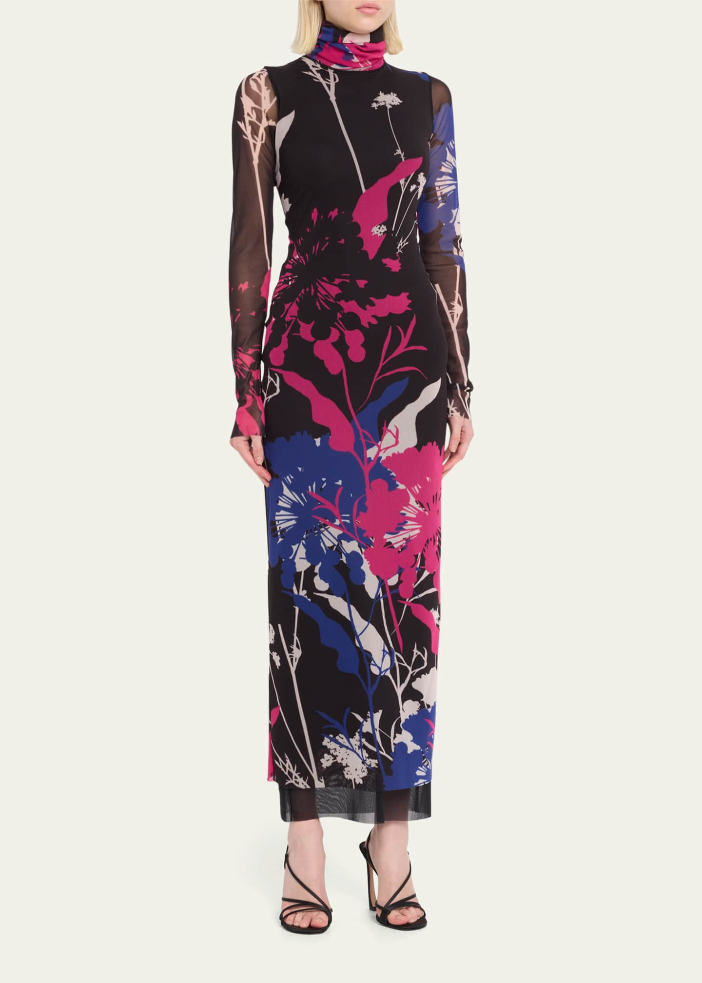 WNDRLUST by Prabal Gurung Daphne Floral Turtleneck Dress - Bergdorf Goodman