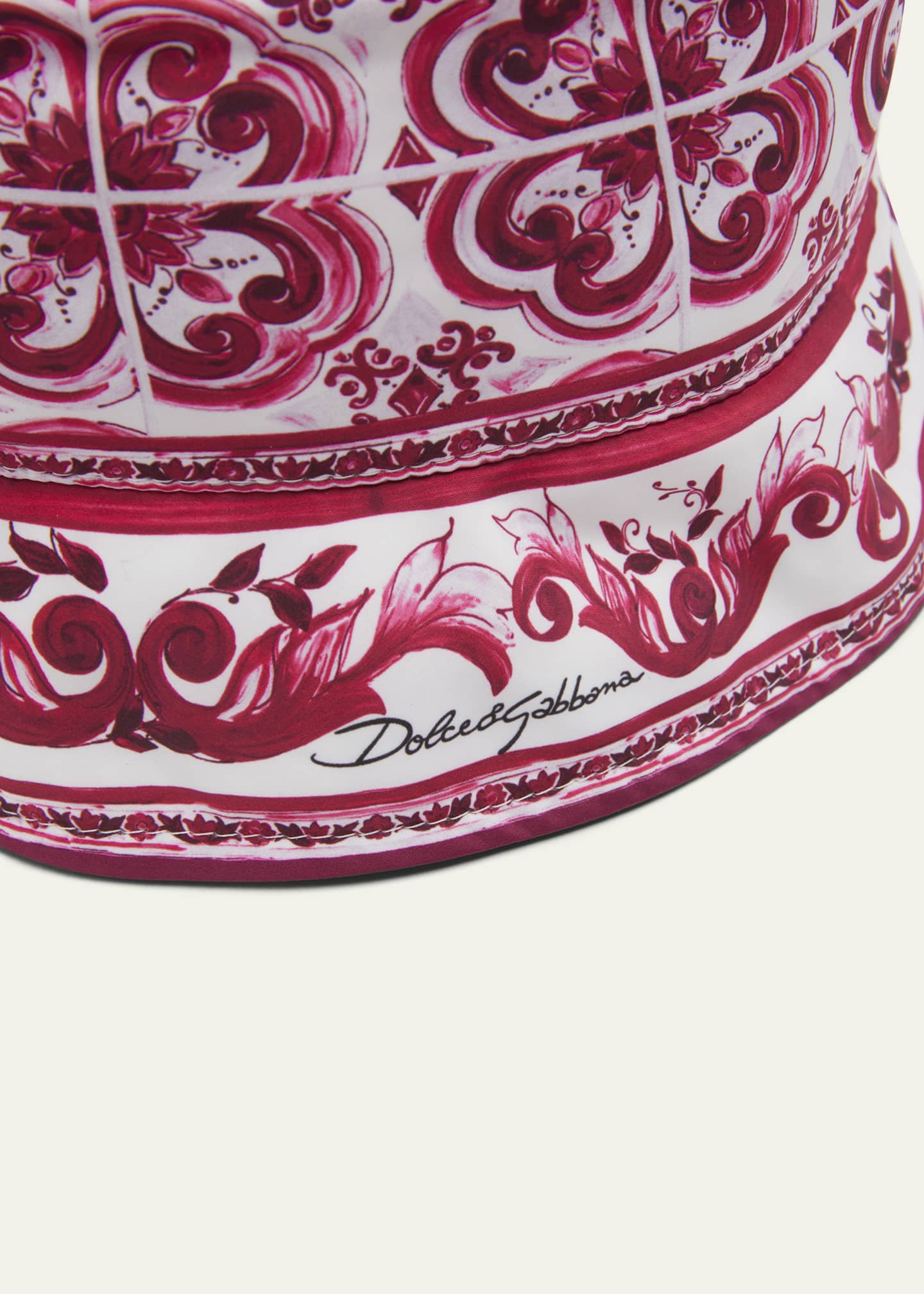 Dolce & Gabbana Black Polyester Plastic Bucket Hat Men main image 1