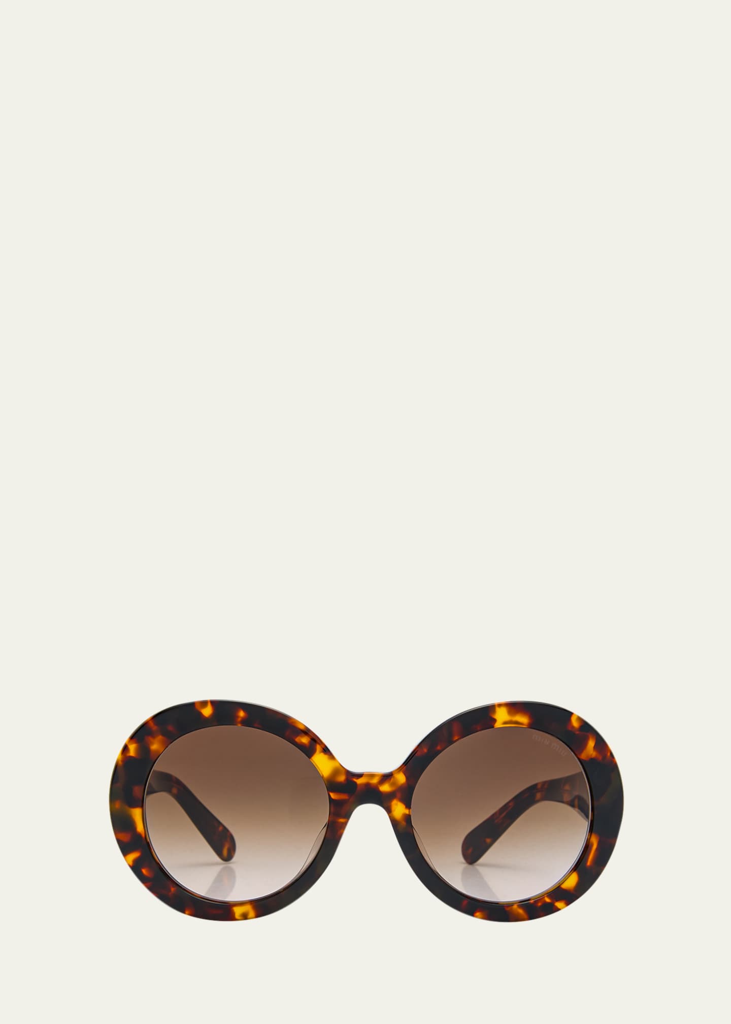 Miu Miu MU 11YS Logo Round Acetate Sunglasses Bergdorf Goodman