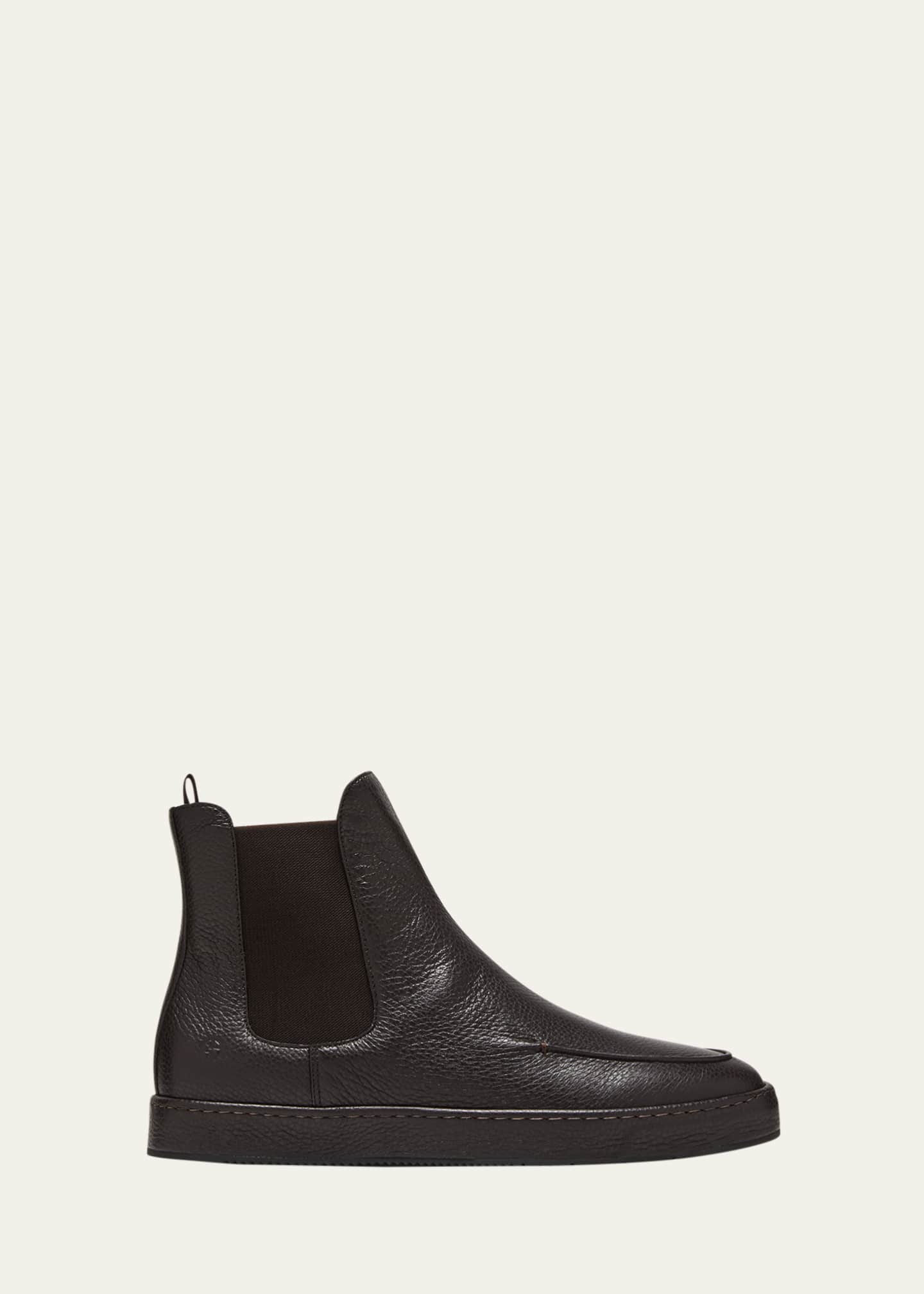 Giorgio Armani Men s Leather Chelsea Boots Bergdorf Goodman