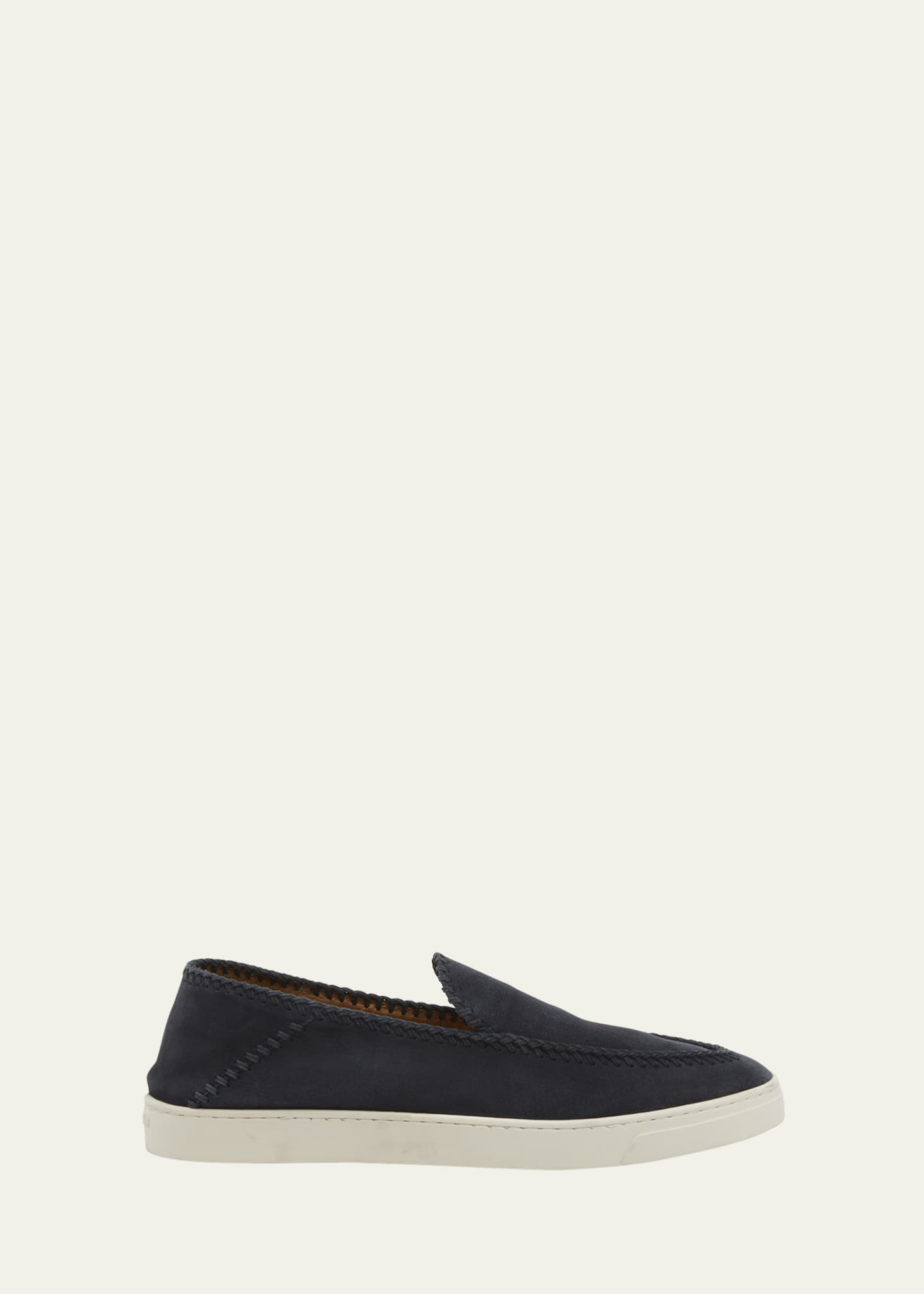 Giorgio Armani Men's Suede Sneaker-Sole Loafers - Bergdorf Goodman