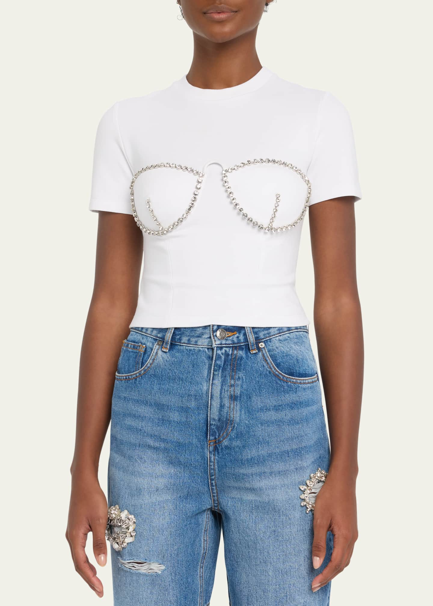 Crystal Bustier Cup T-Shirt – AREA