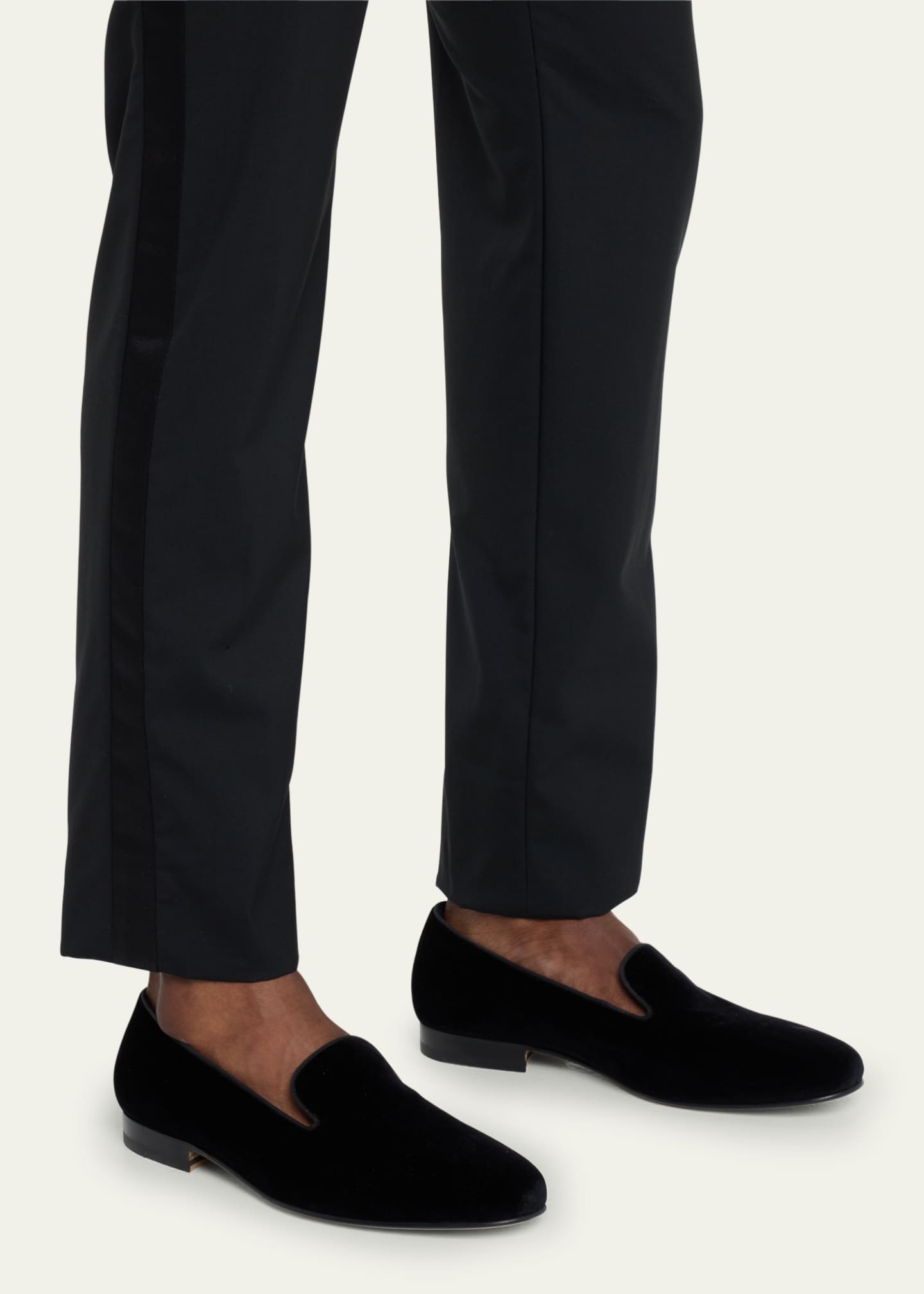 Ralph Lauren Purple Label Men's Alonzo Velvet Loafers Bergdorf Goodman