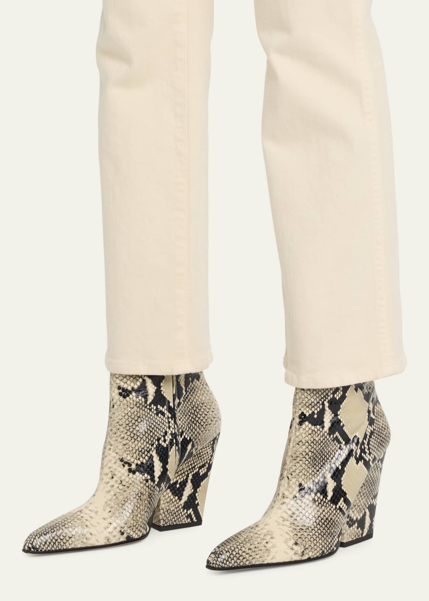 Paris Texas Jane Snake Zip Ankle Boots - Bergdorf Goodman