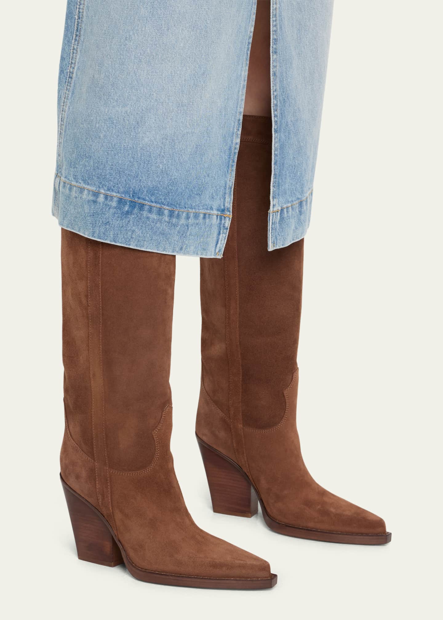 Paris Texas Eldorado Suede Tall Western Boots Bergdorf Goodman