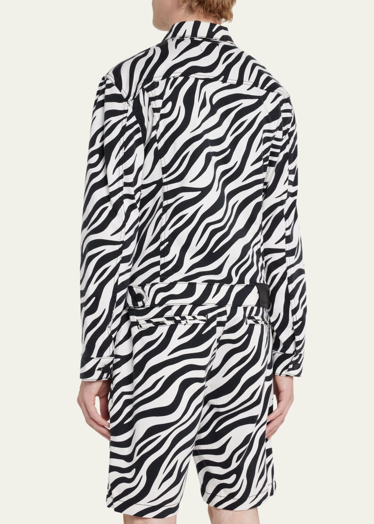 monfrere Men's ZebraPrint Denim Jacket Bergdorf Goodman