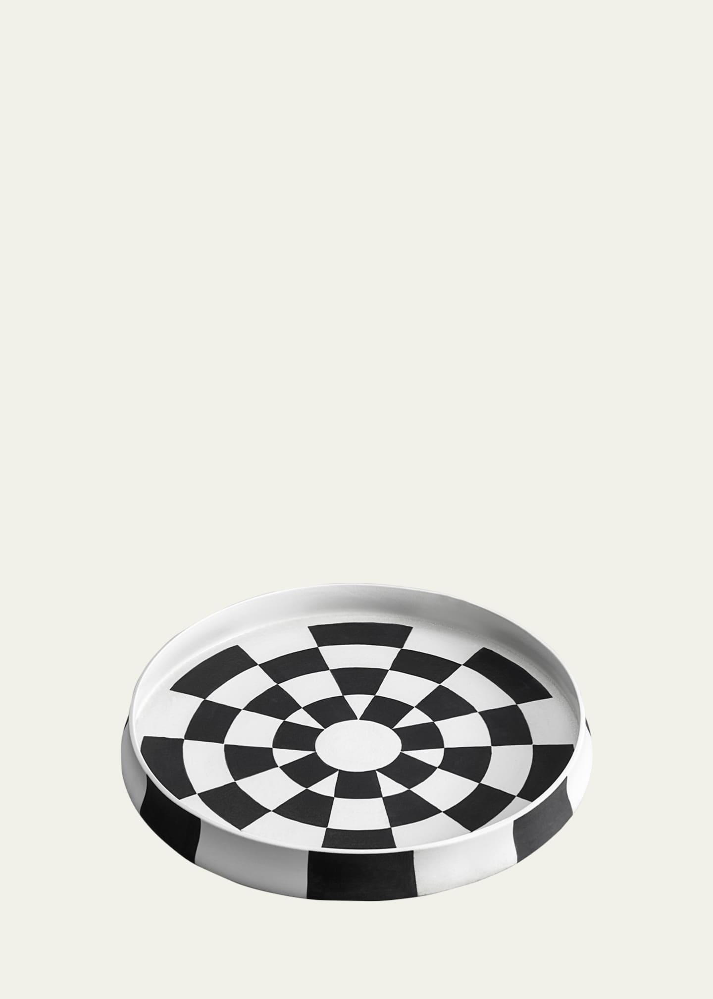 L'Objet Large Damier Round Platter Image 1 of 3