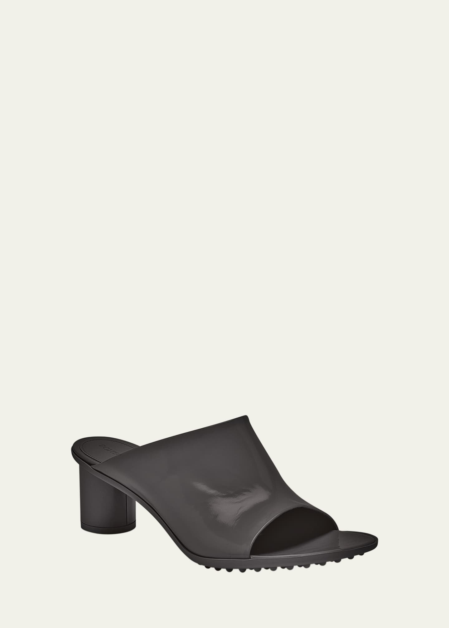 Bottega Veneta Atomic Leather Cylinder-Heel Mules - Bergdorf