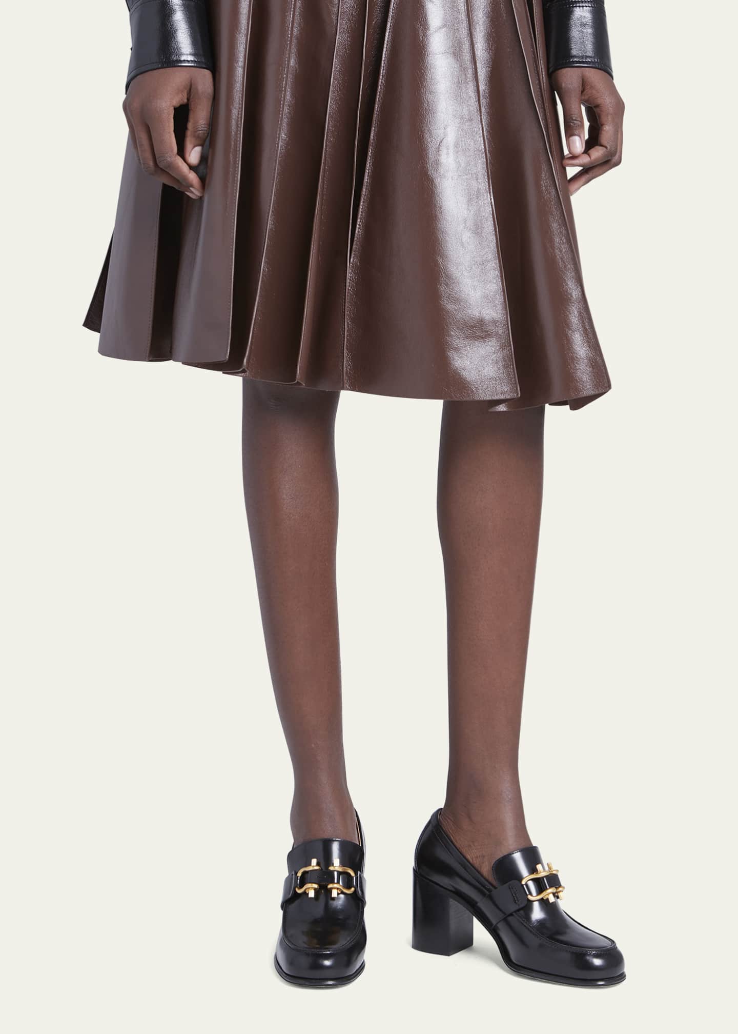 Monsieur Calfskin Leather Bit Pumps