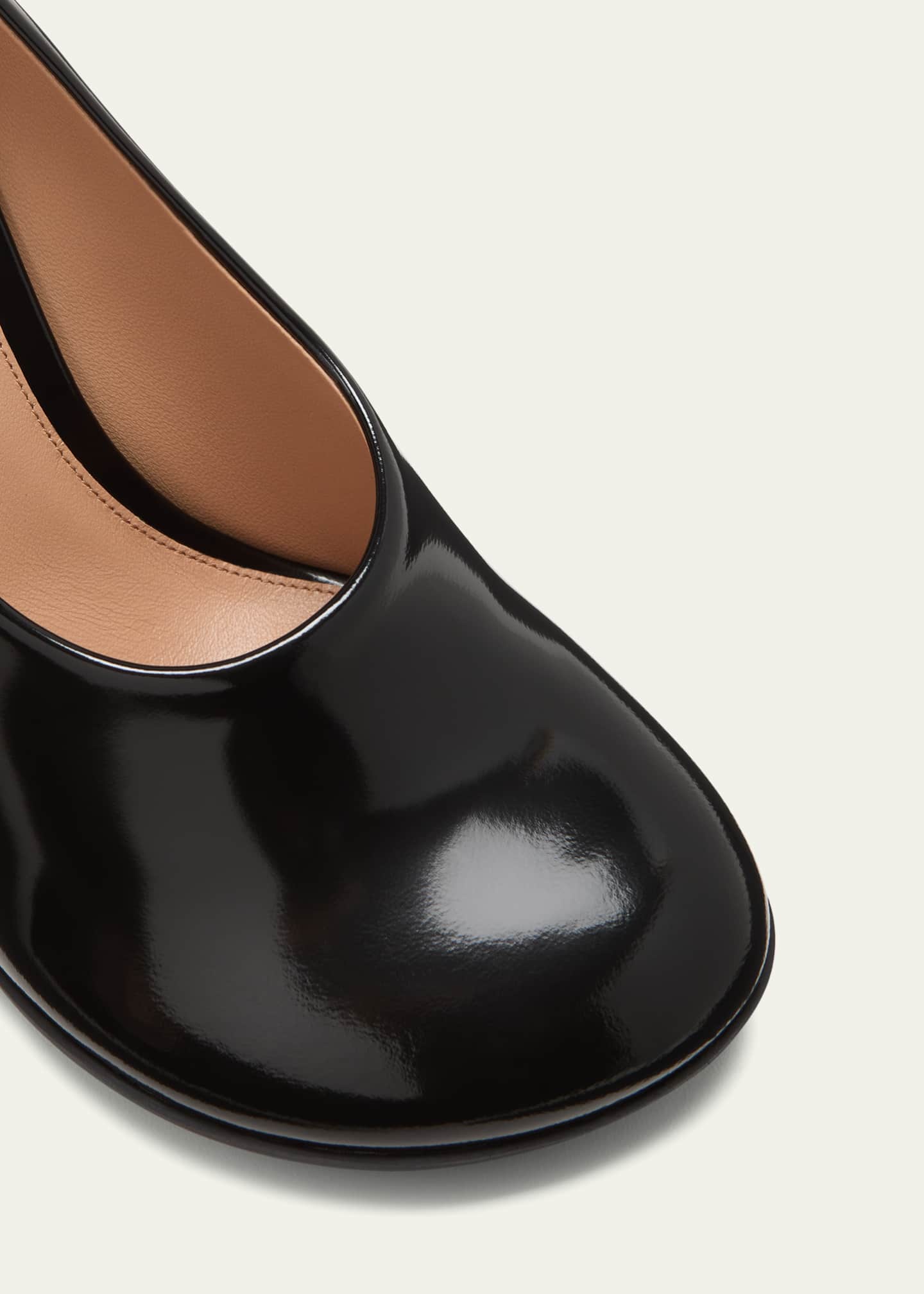 Bottega Veneta Atomic Leather Cylinder-Heel Pumps Image 5 of 5
