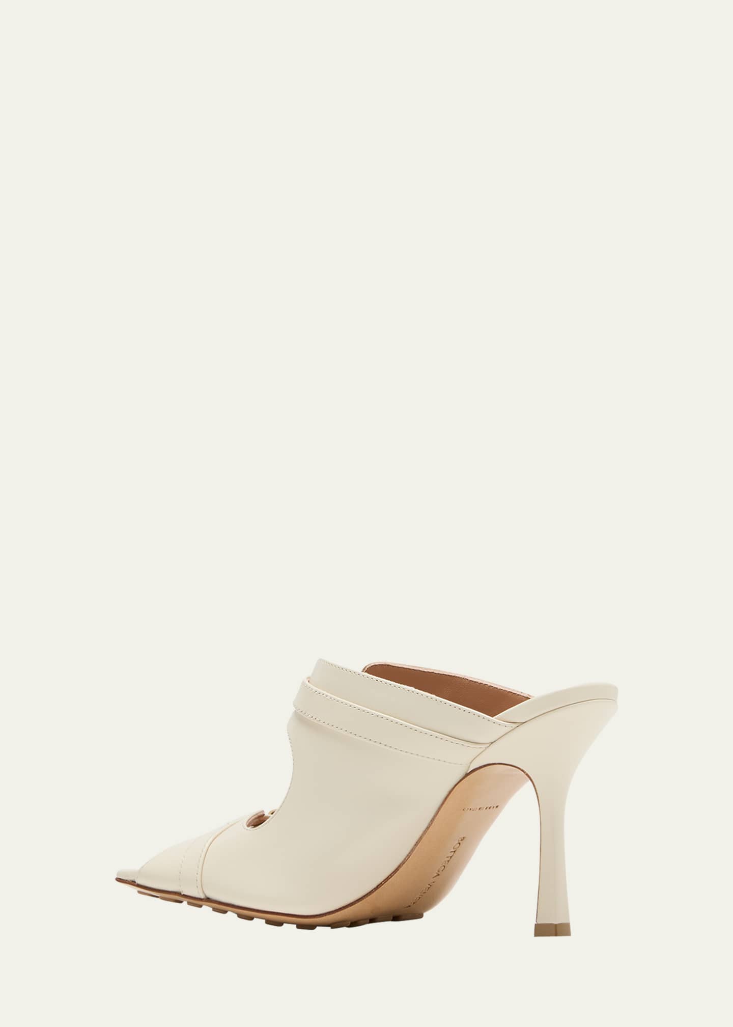 Bottega Veneta Leather Dual-Buckle Stiletto Mules Image 4 of 5