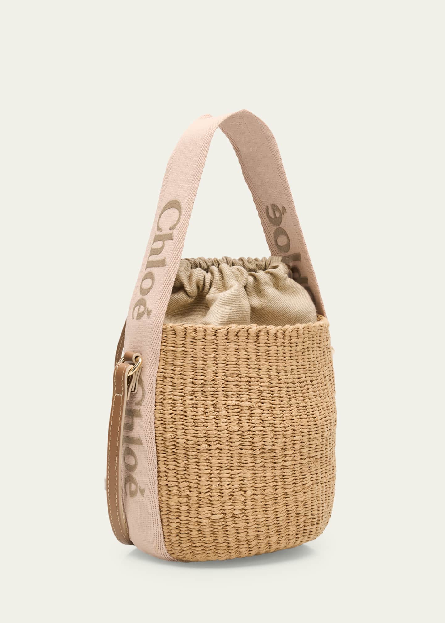 Chloe Woody Small Mifuko Basket Bag with Logo Webbing Image 3 of 6