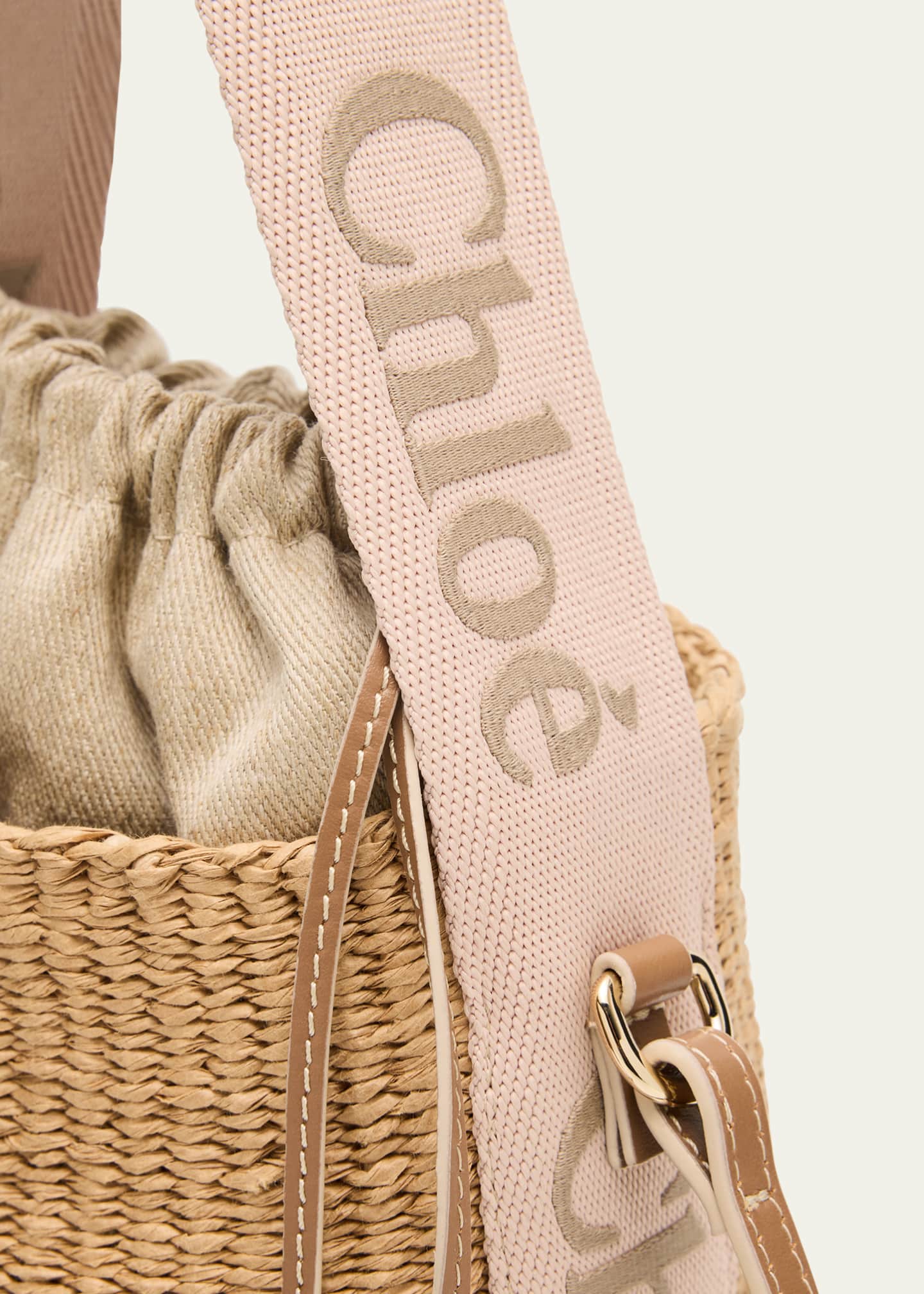 Chloe Woody Small Mifuko Basket Bag with Logo Webbing Image 6 of 6