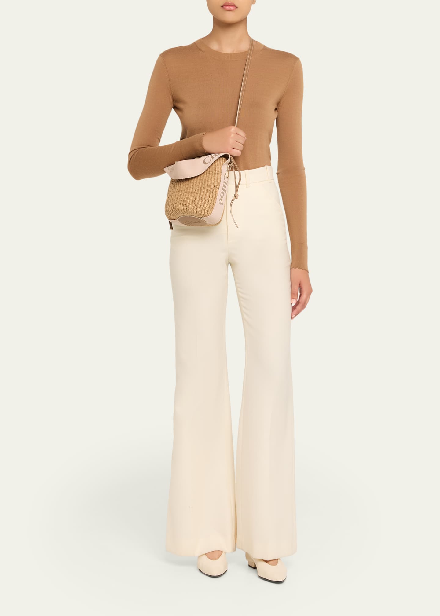 Chloe Woody Small Mifuko Basket Bag with Logo Webbing Image 5 of 6