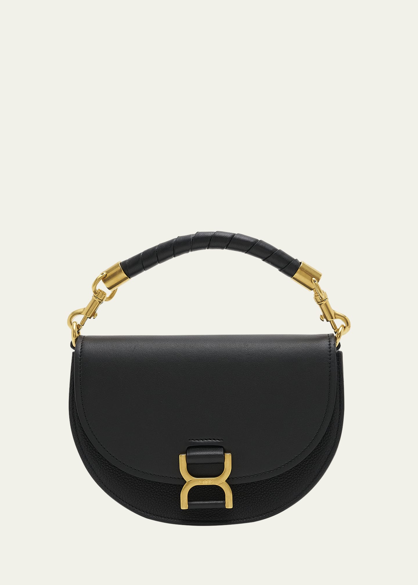 Chloé Marcie Chain Flap Bag In Black