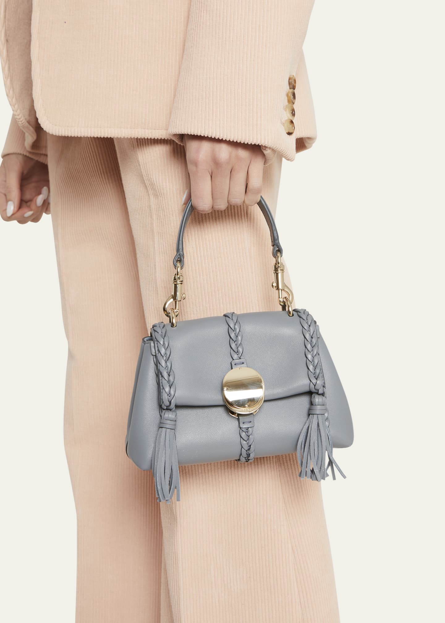 Chloe Penelope Braided Tassel Napa TopHandle Bag Bergdorf Goodman