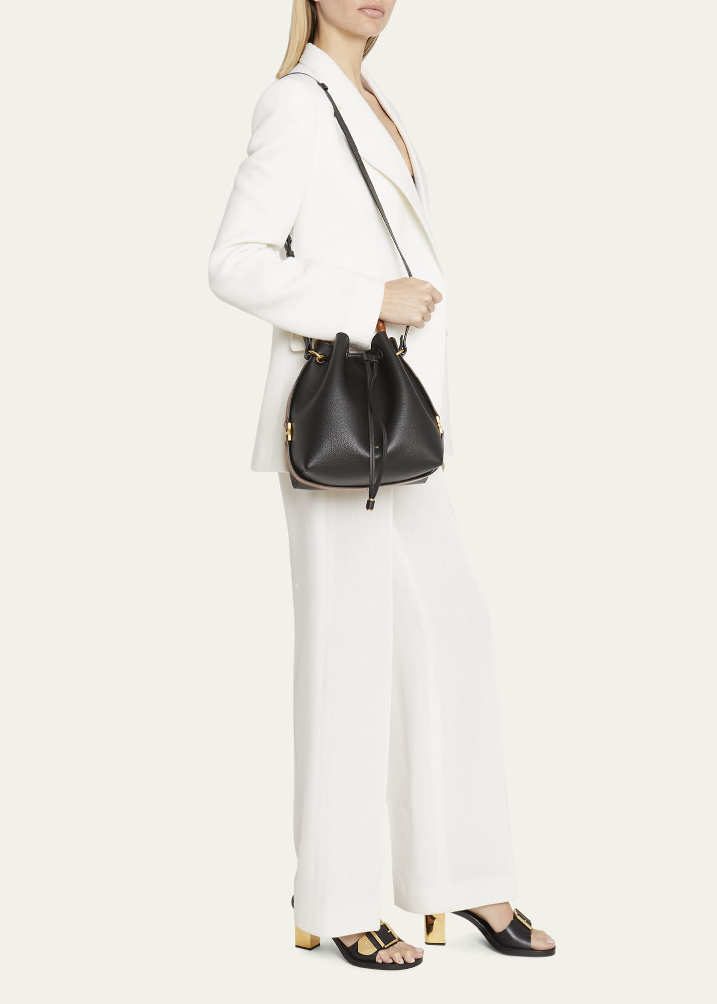 Chloe Marcie Bucket Bag in Grained Leather - Bergdorf Goodman