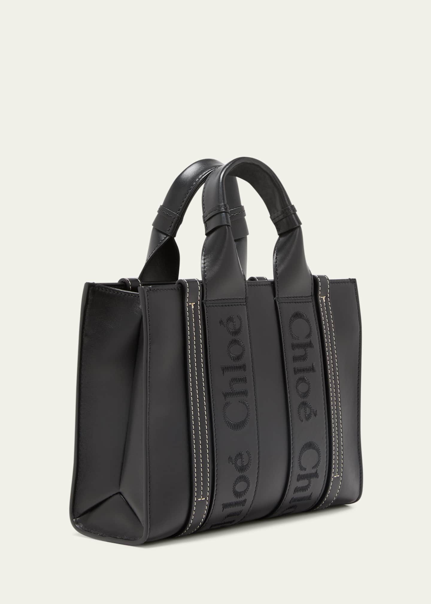Chloe Woody Small Tote Bag in Leather with Crossbody Strap - Bergdorf ...