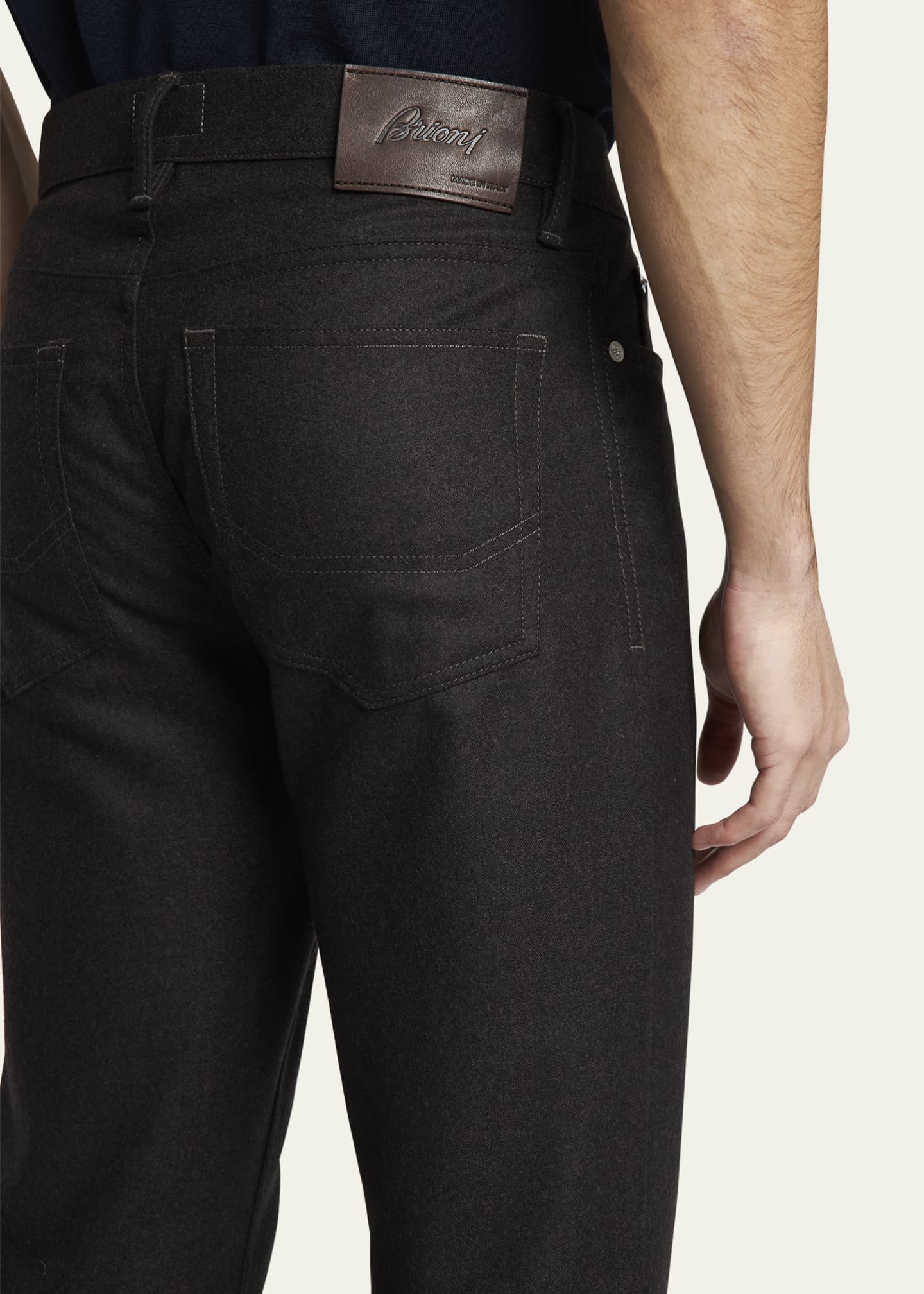 Brioni Men's Cotton-Stretch 5-Pocket Pants - Bergdorf Goodman