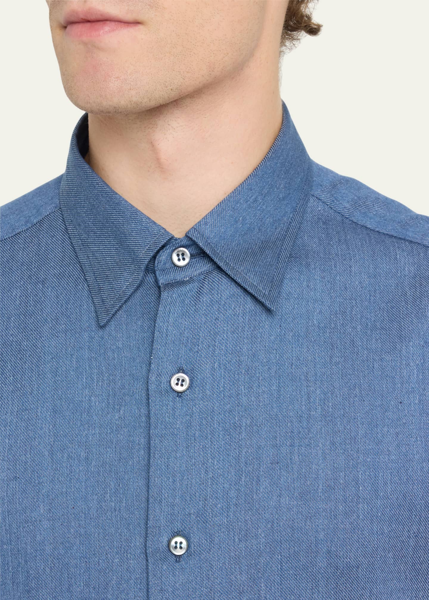 Brioni Men's Cotton, Silk and Cashmere Sport Shirt - Bergdorf Goodman