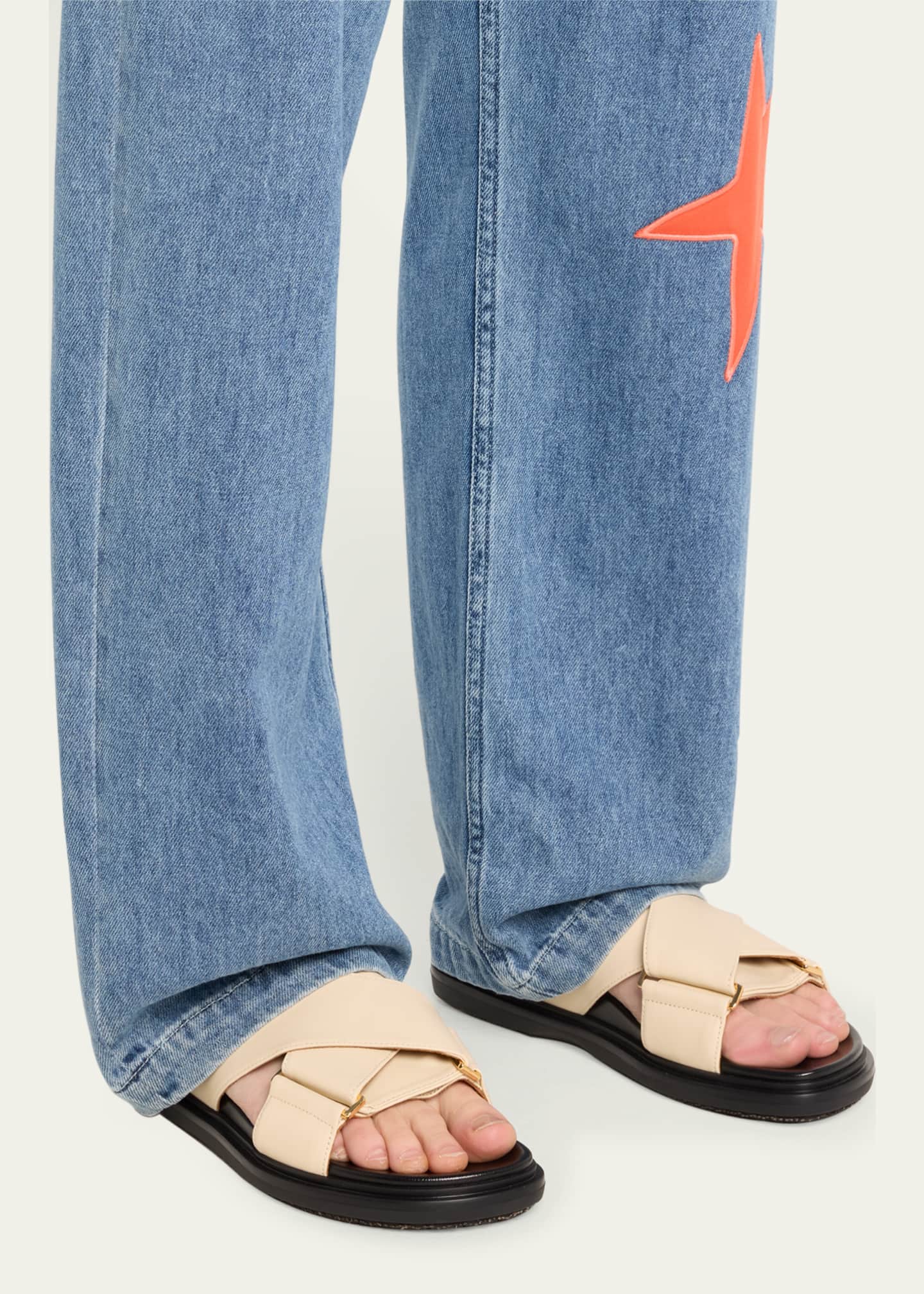 Marni Fussbet Leather Crisscross Sandals Image 2 of 6