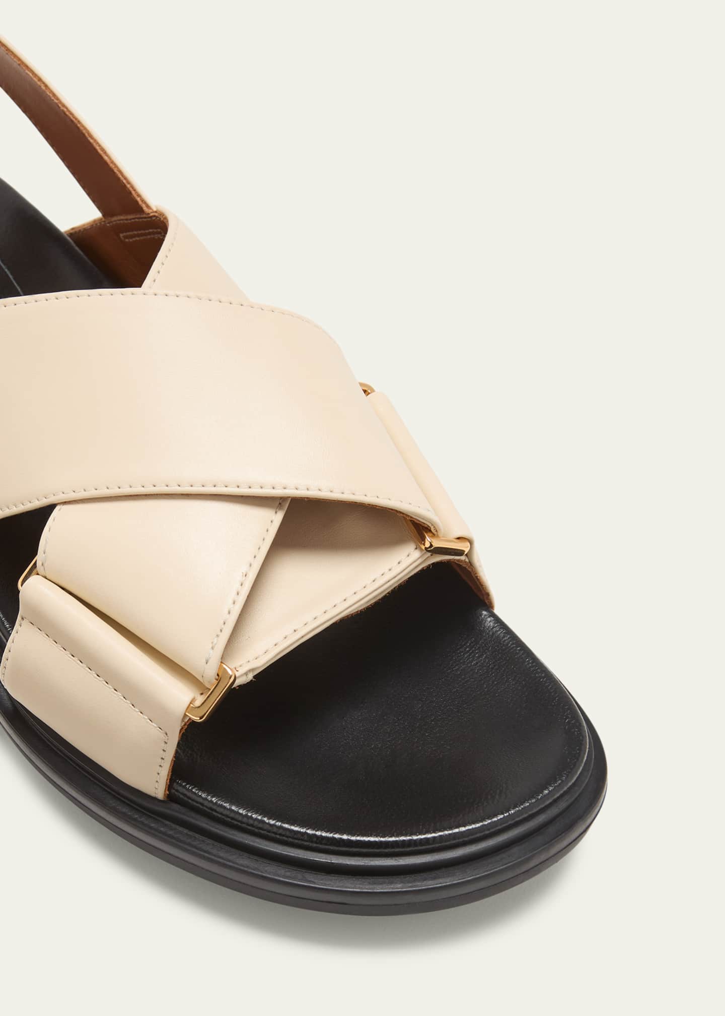 Marni Fussbet Leather Crisscross Sandals Image 5 of 6