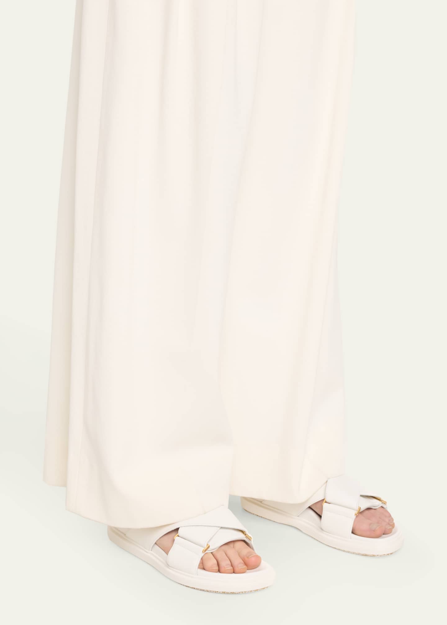 Marni Fussbet Leather Crisscross Sandals Image 2 of 6