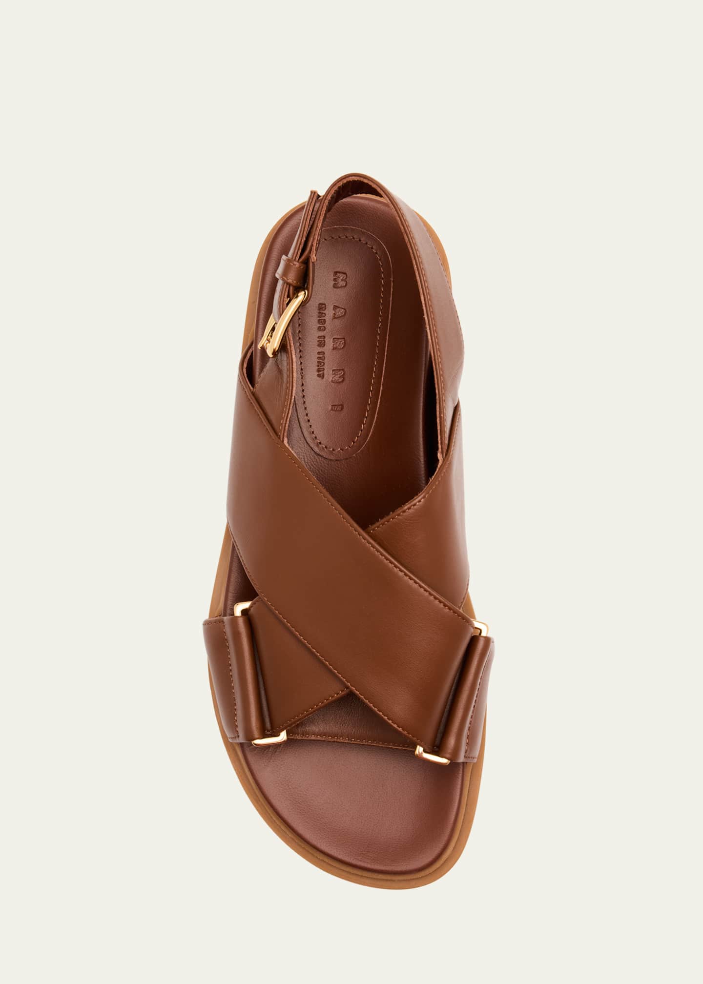 Marni Fussbet Leather Crisscross Sandals Image 6 of 6