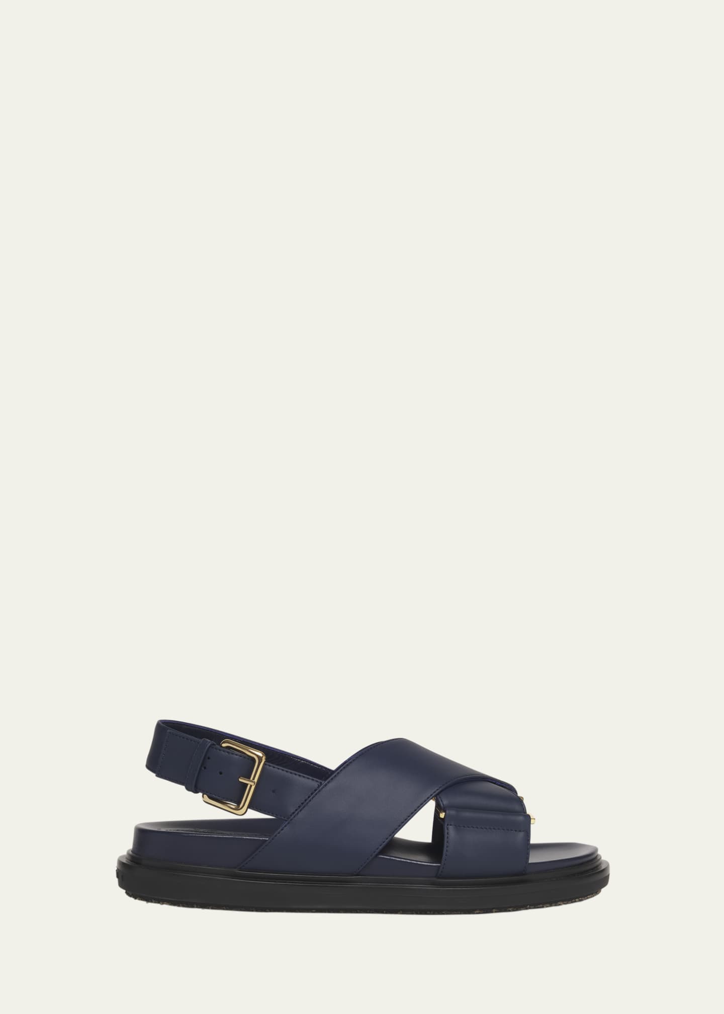 Marni Fussbet Leather Crisscross Sandals Image 1 of 6