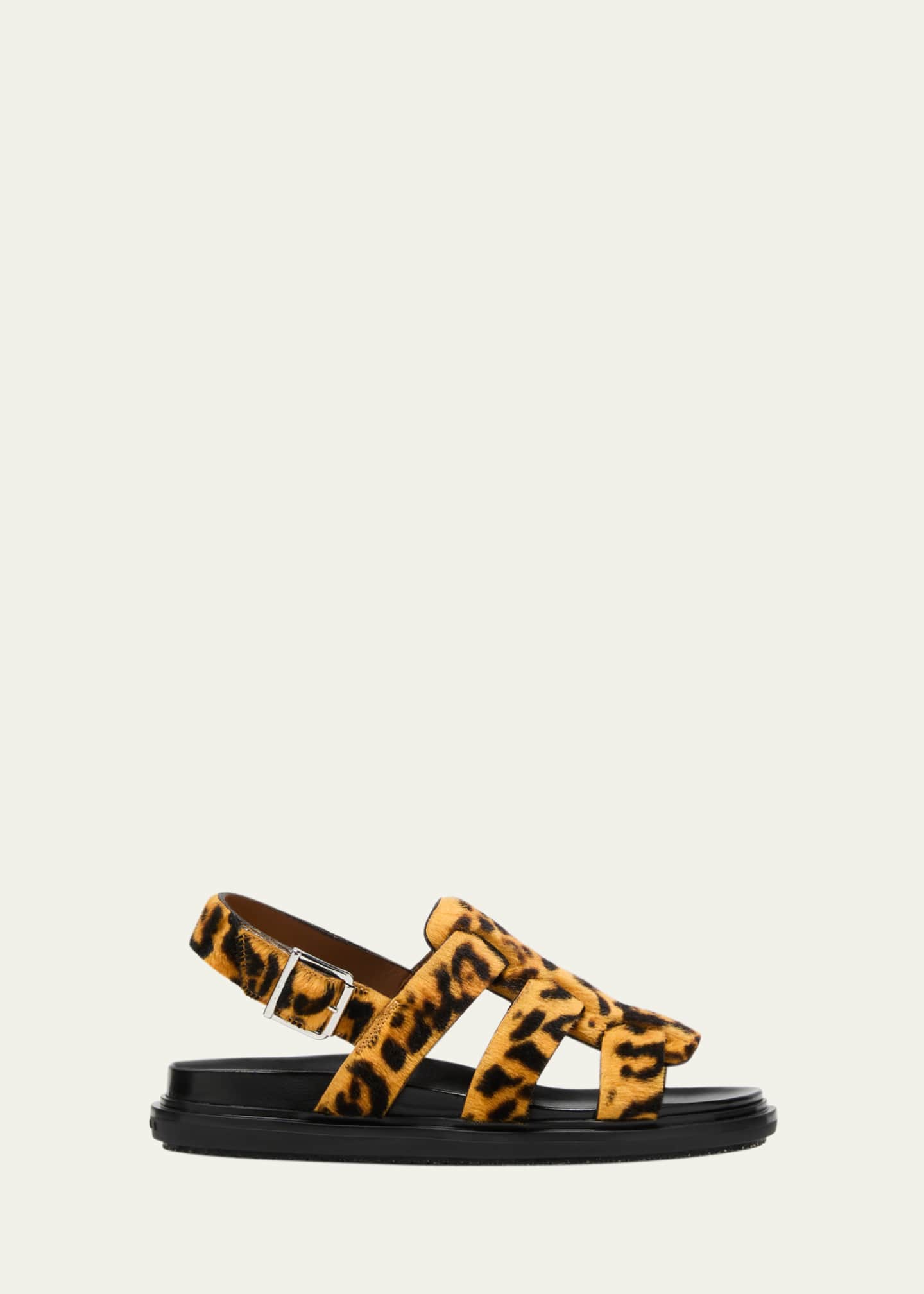 Marni Fussbett Cheetah Slingback Sport Sandals - Bergdorf Goodman